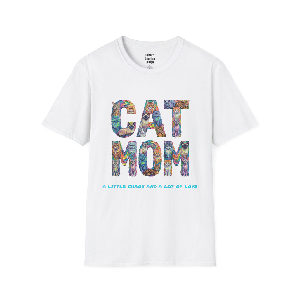 Cat Mom Vibrant Soft T-Shirt (Cat Lover)