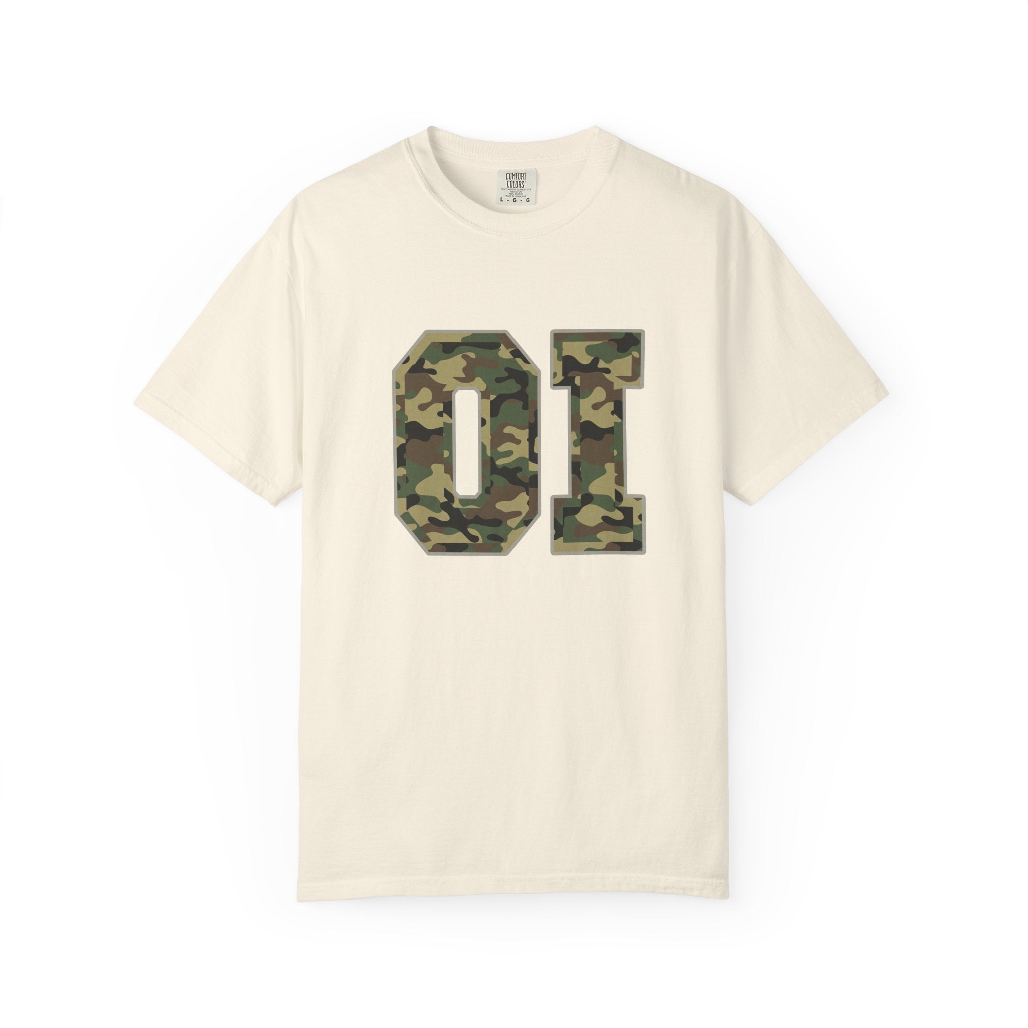 Camo 'OI' Graphic Tee — Military Camo Number Shirt (Organic Intelligence)