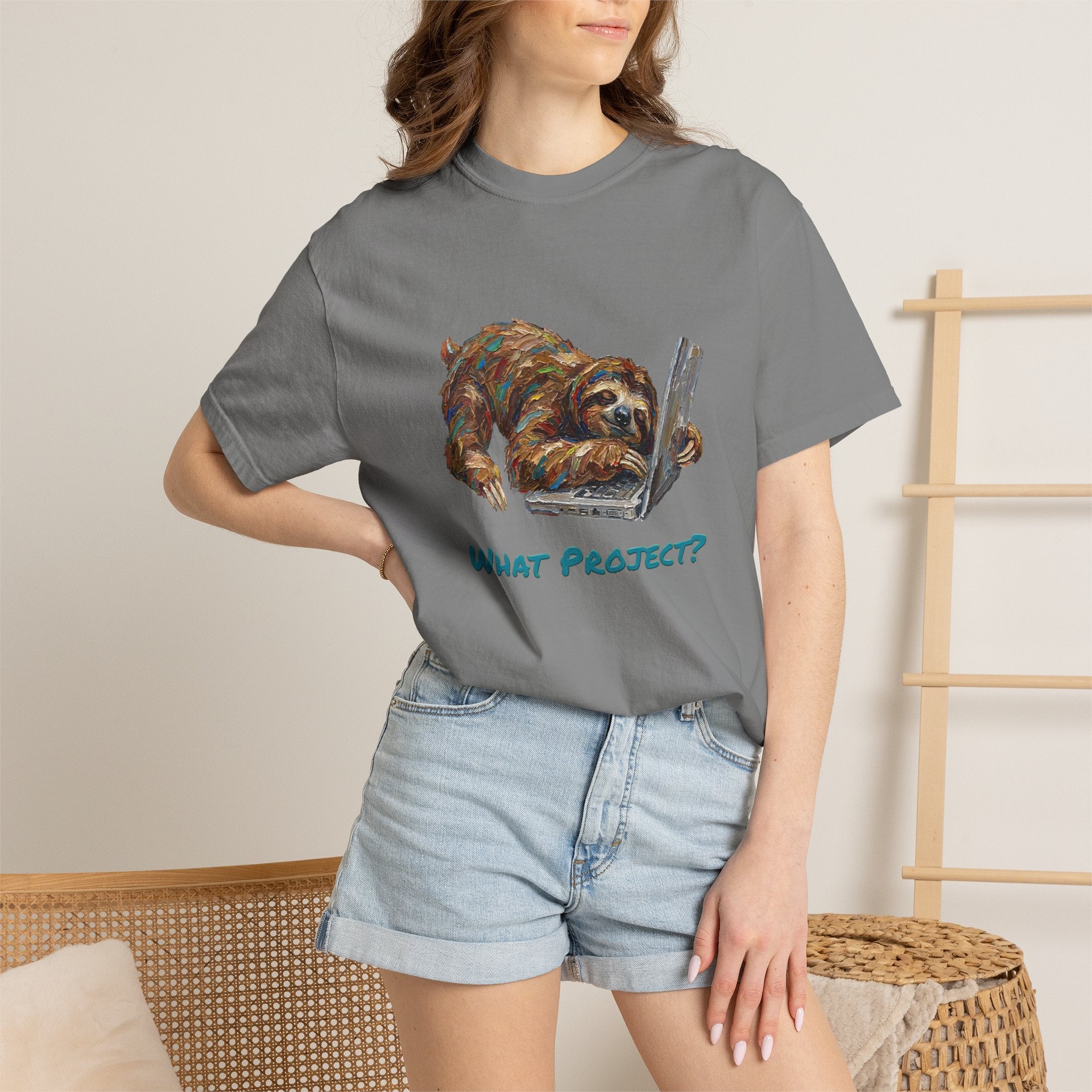 Sloth with Laptop Graphic Tee (What Project?)