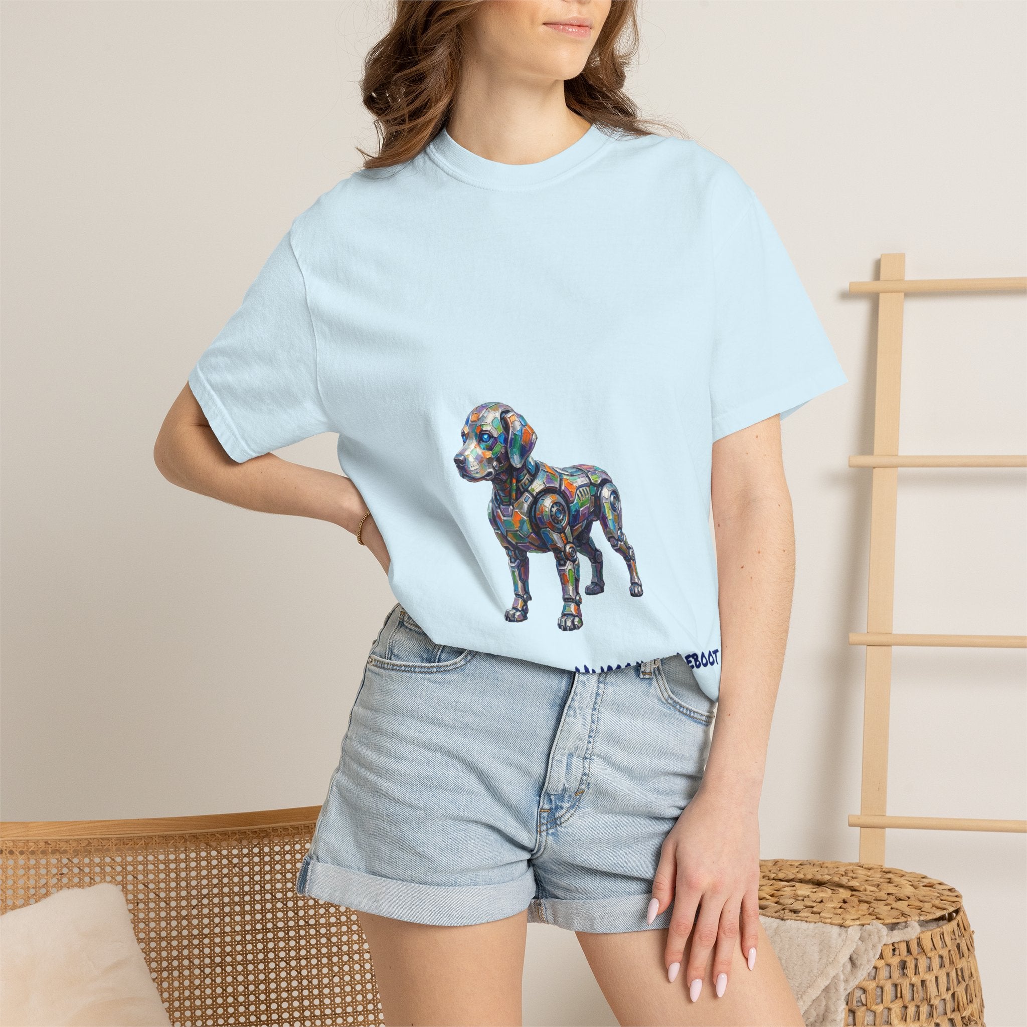 Robot Dog T‑Shirt — “Waiting For My Human To Reboot" Tee