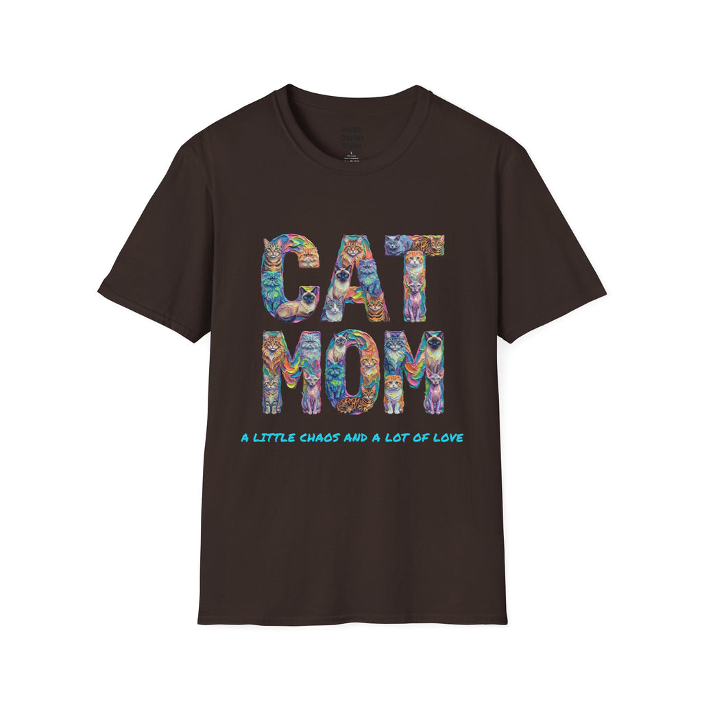 Cat Mom Vibrant Soft T-Shirt (Cat Lover)