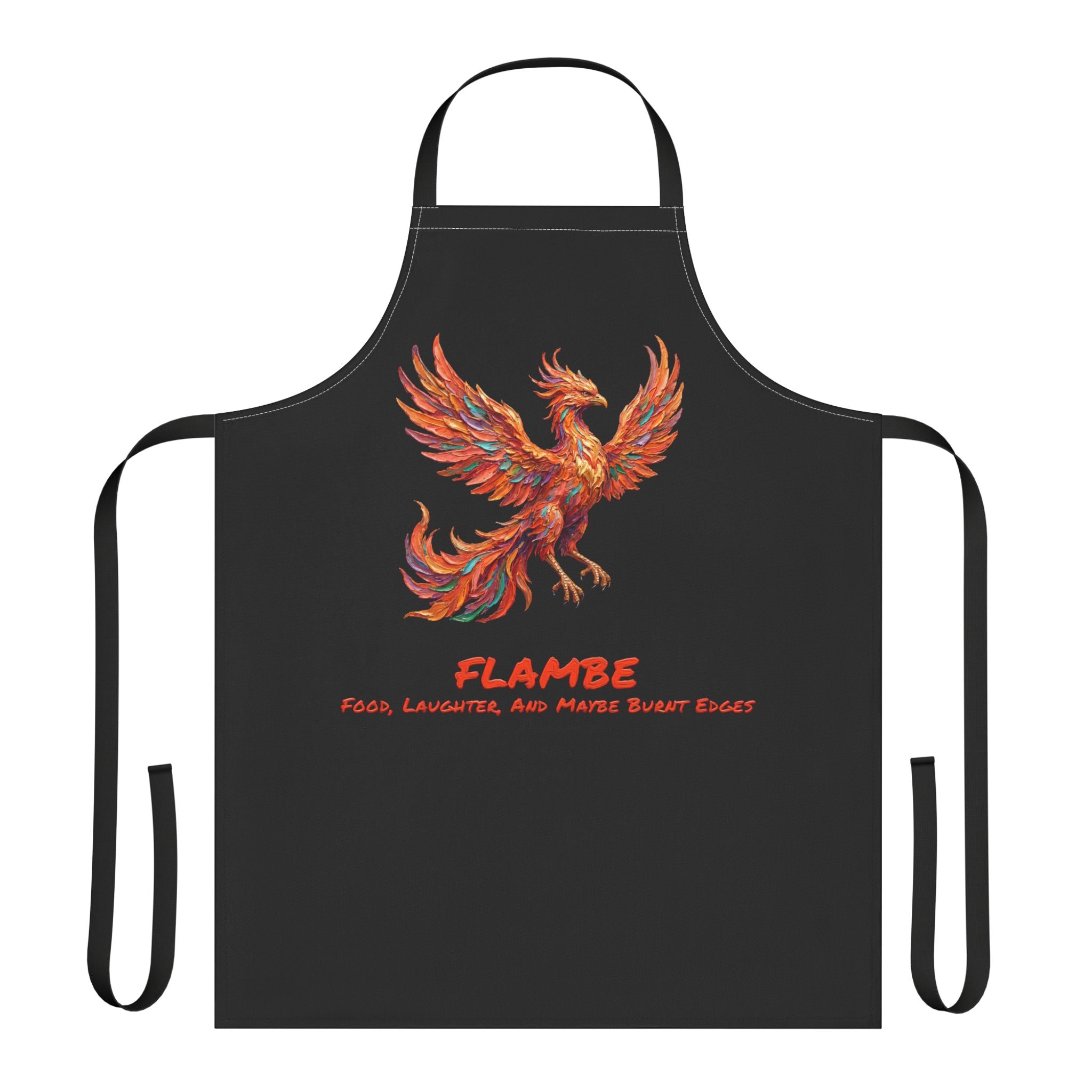 Phoenix Kitchen Apron — Vibrant Fire Bird Cooking Apron