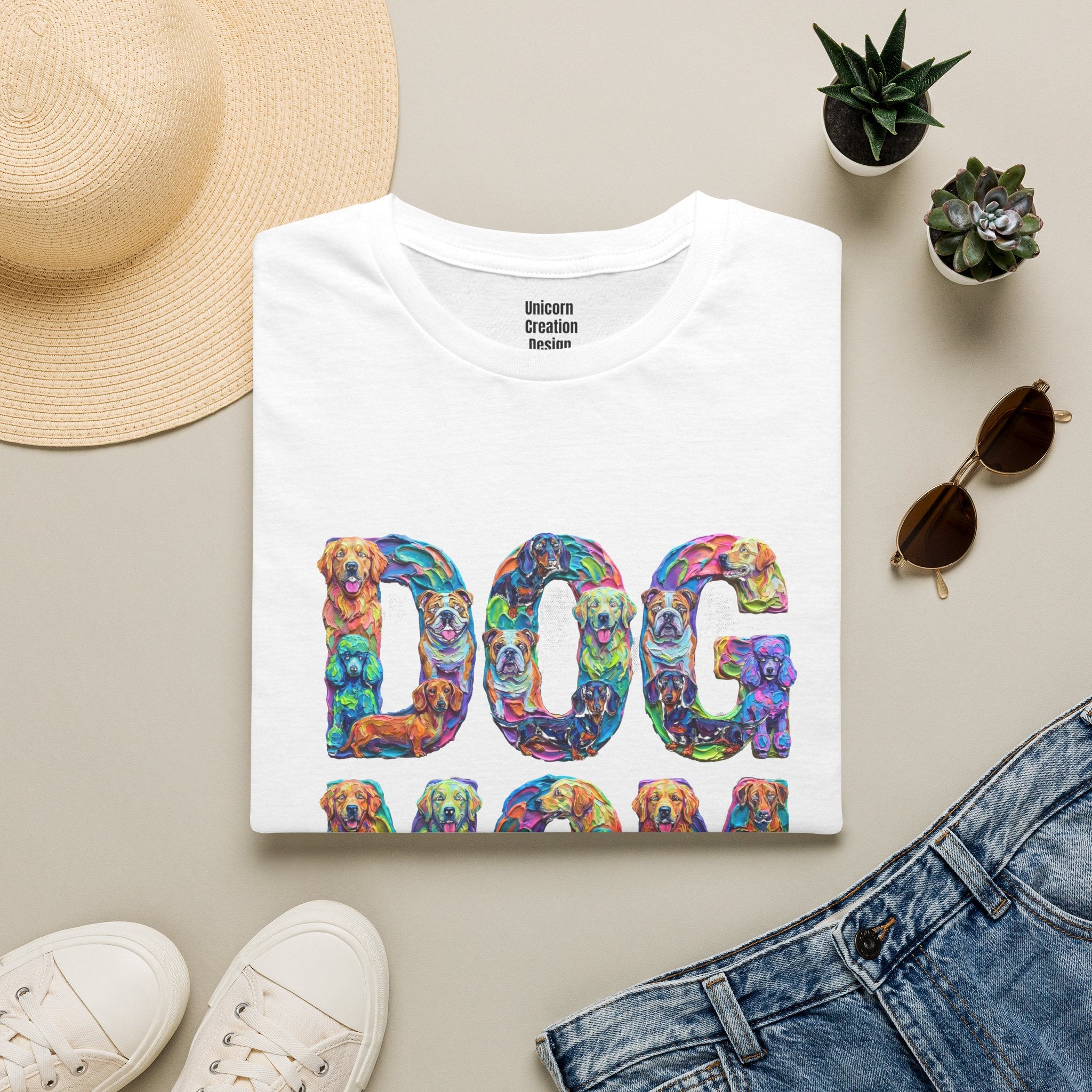 Dogs Mom Vibrant Soft T-Shirt (Dog Lover)