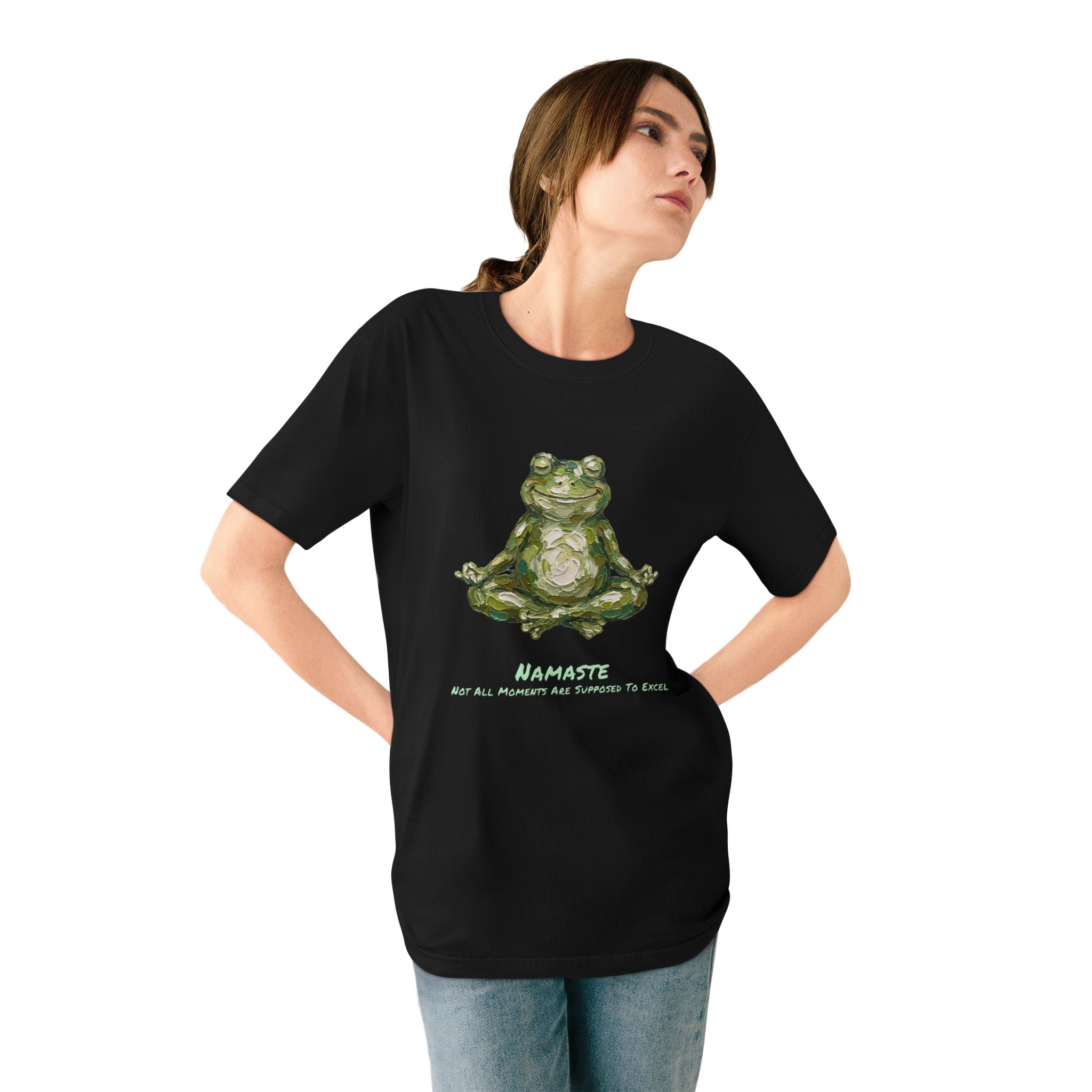 Organic Namaste Frog Graphic T-Shirt