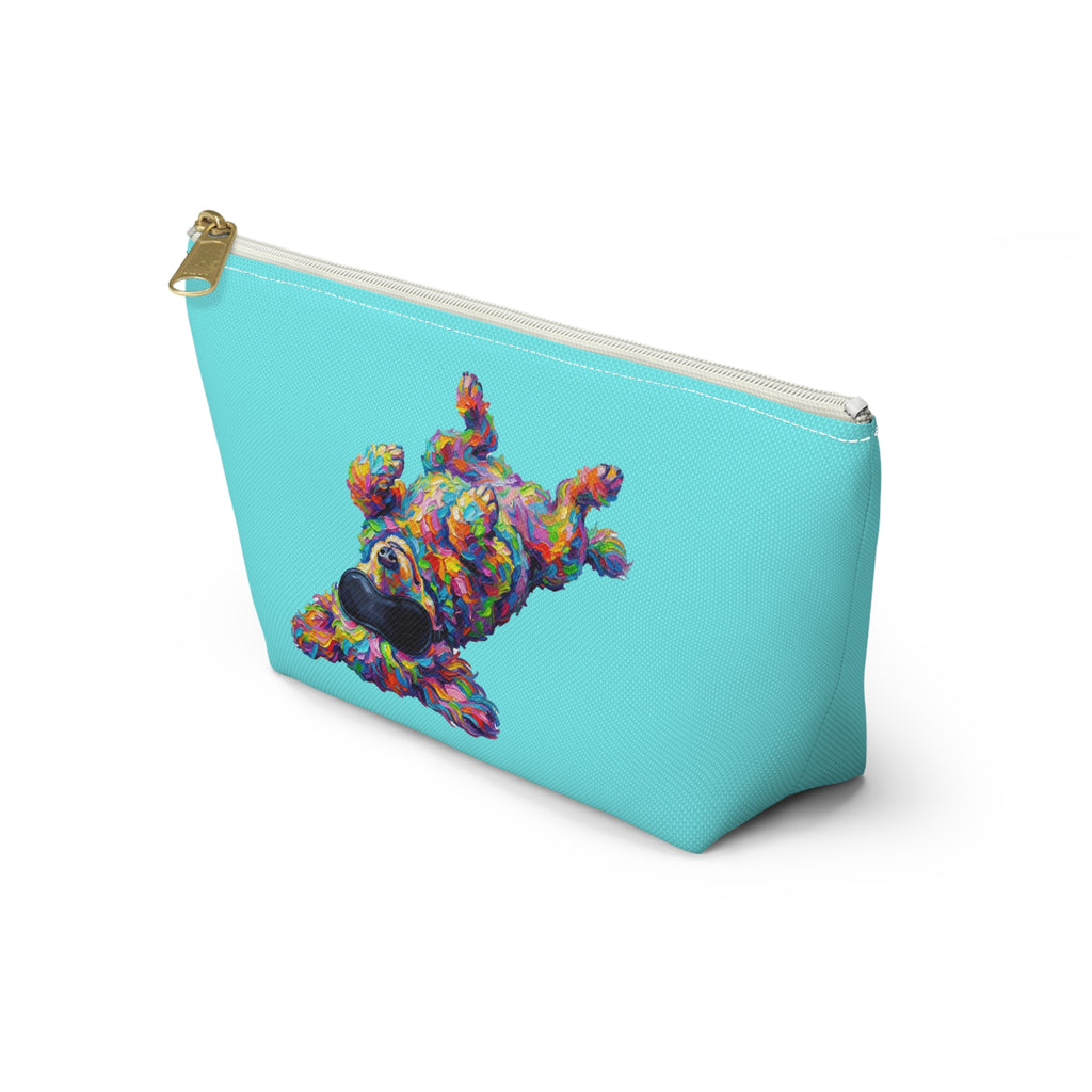 Vibrant Sleepy Dog Accessory Pouch/Makeup Bag
