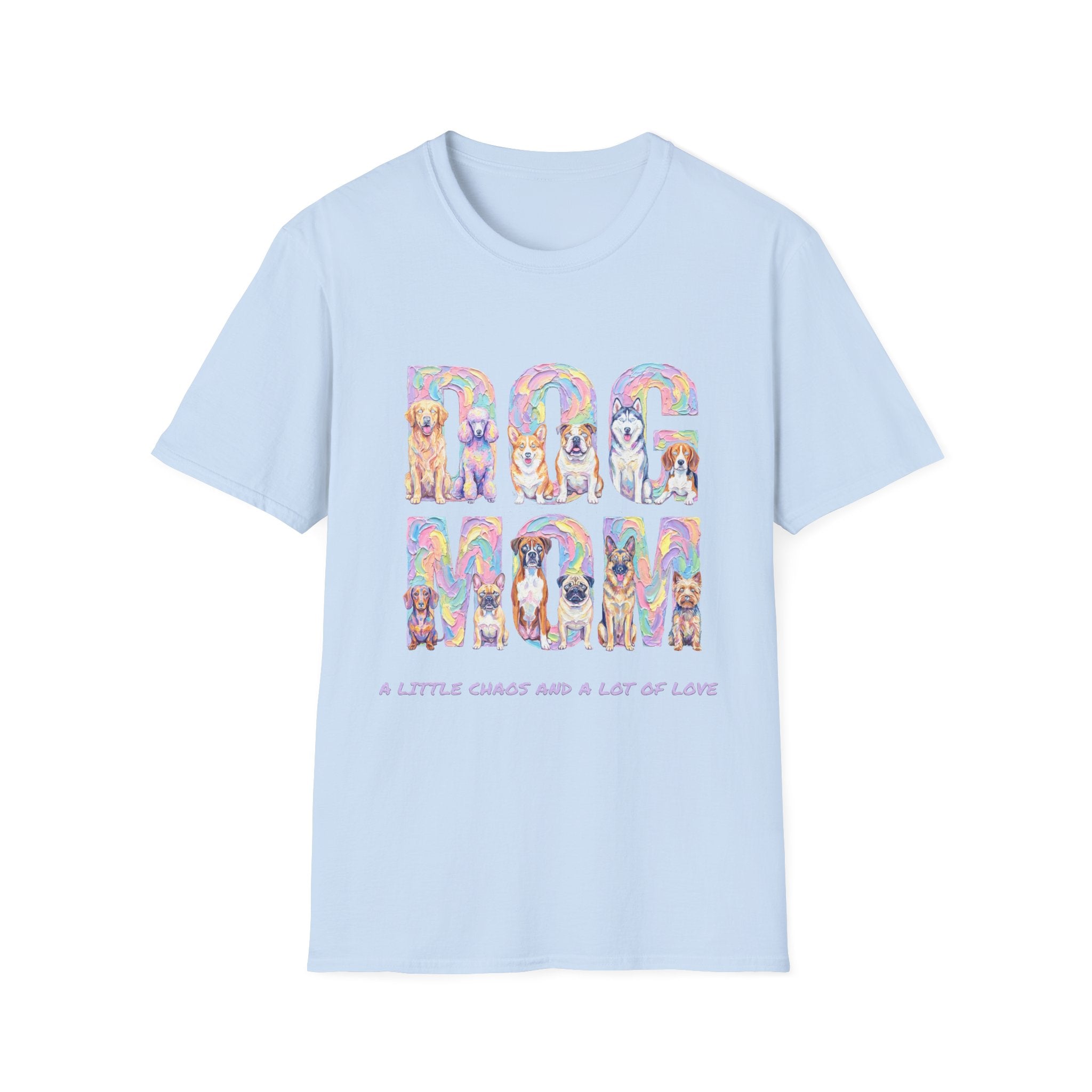 Dog Mom Pastel Soft T-Shirt (Dog Lover)