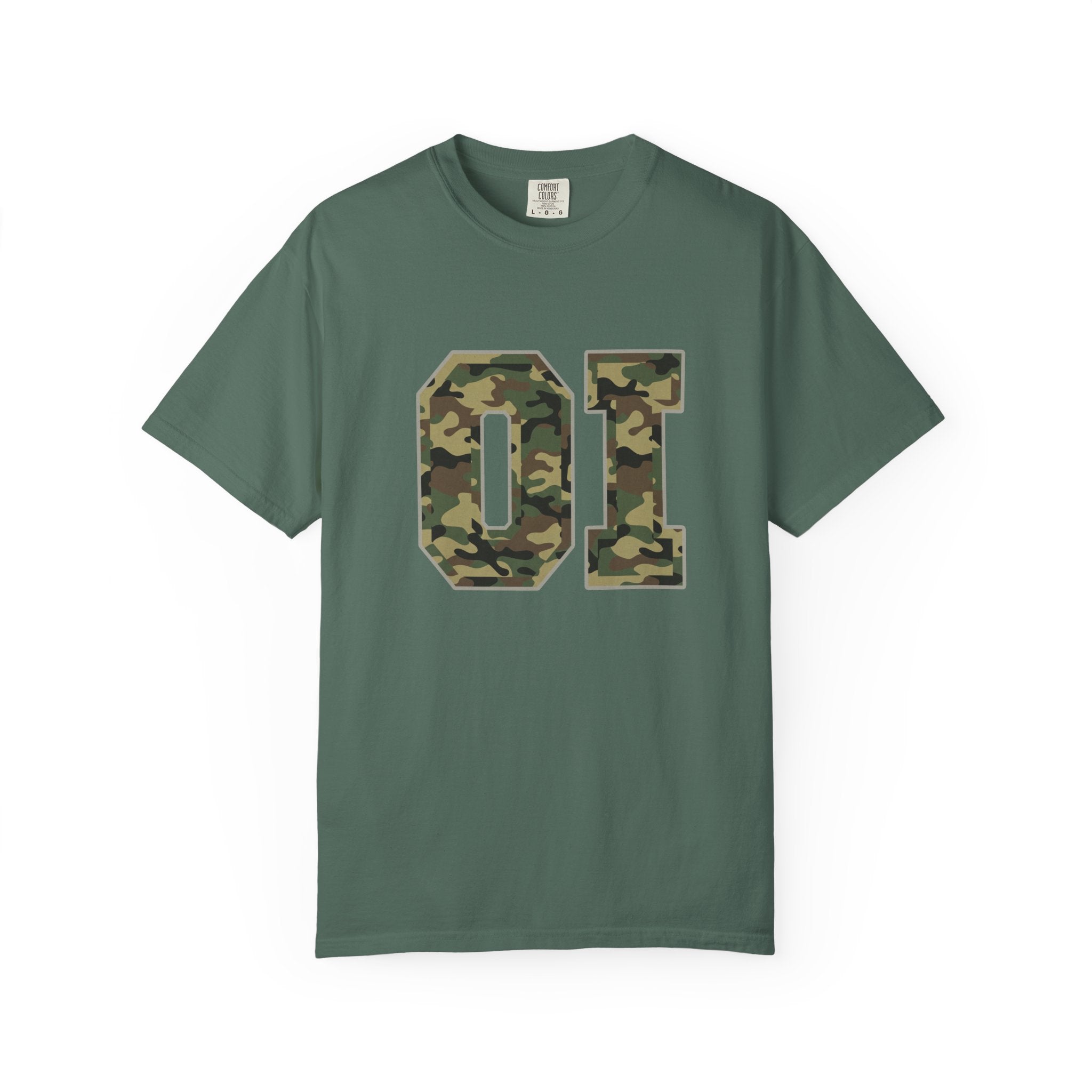 Camo 'OI' Graphic Tee — Military Camo Number Shirt (Organic Intelligence)