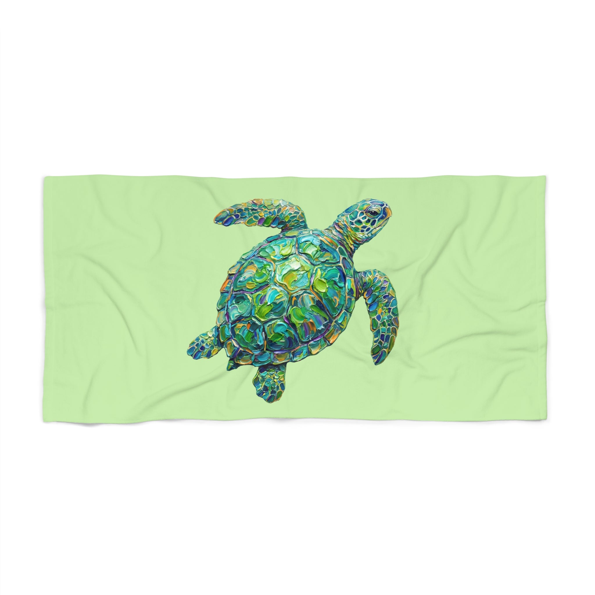 Colorful Sea Turtle Beach Towel — Dreamy Seaside Towel