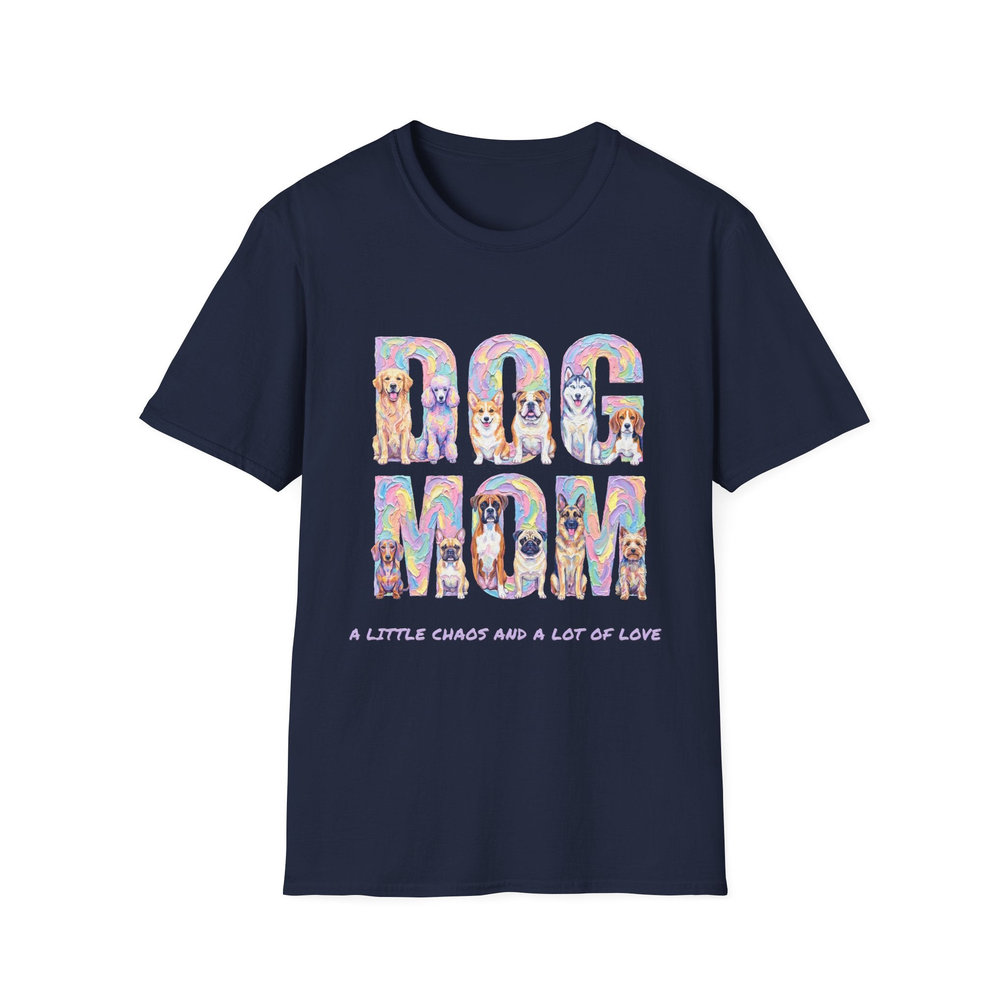 Dog Mom Pastel Soft T-Shirt (Dog Lover)