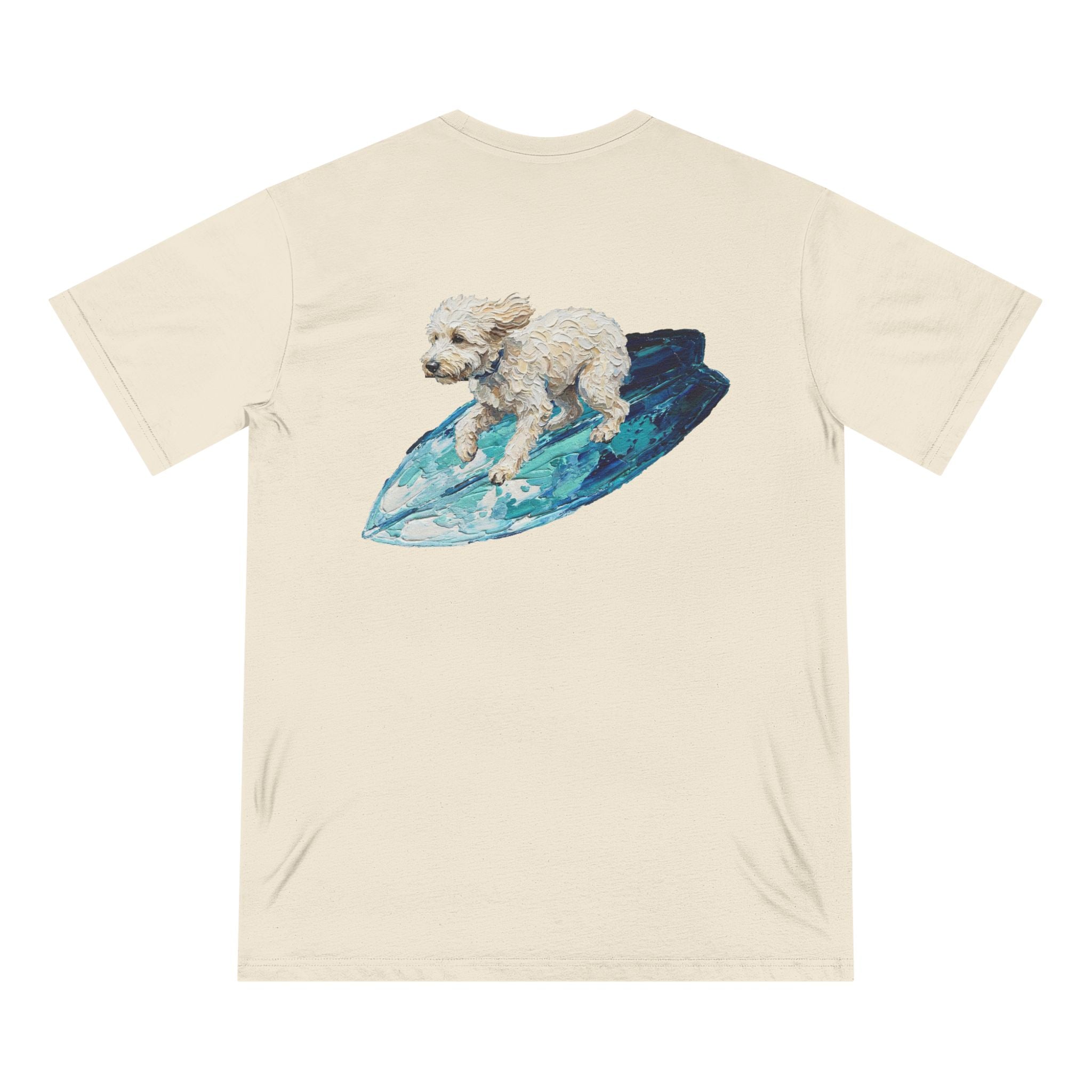 Organic Dog Surfing Graphic T-Shirt