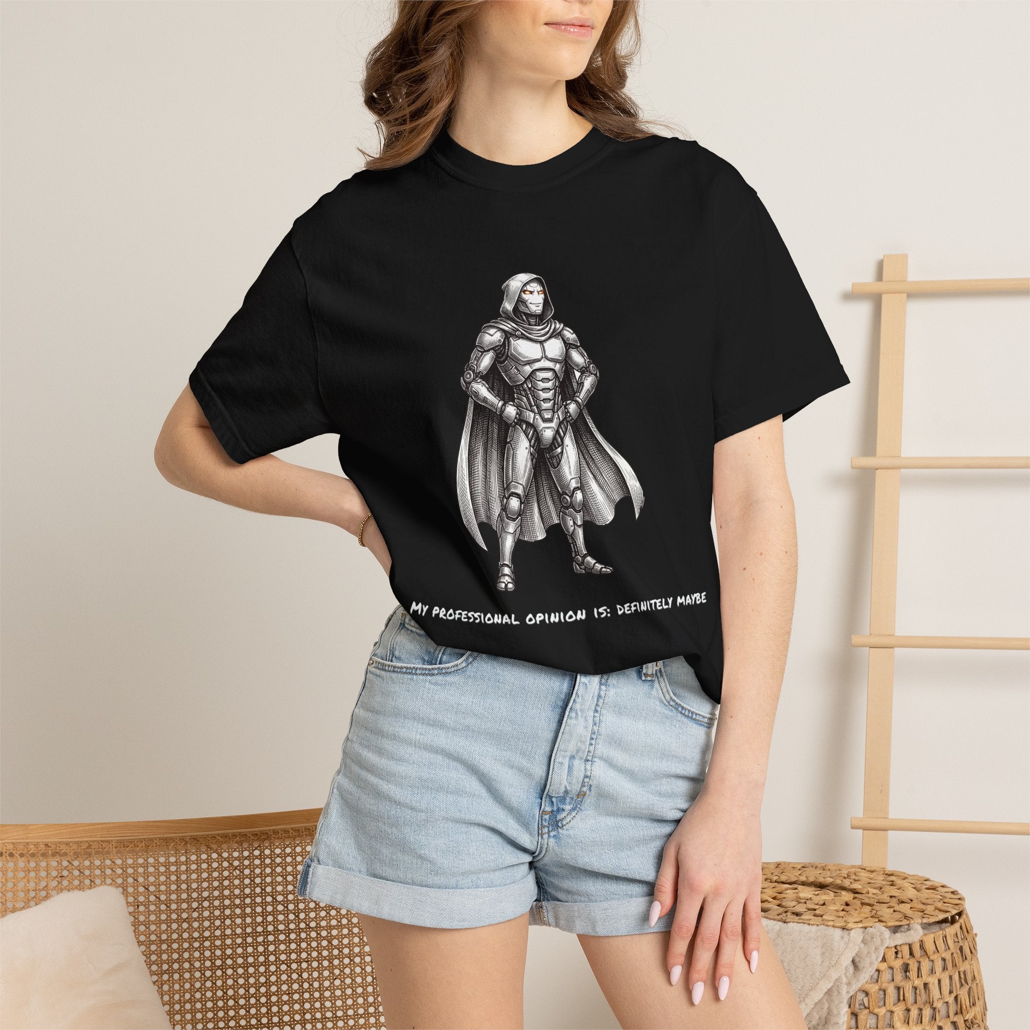 Robot Confident Graphic Tee — (Professional Opinion is Definite Maybe)