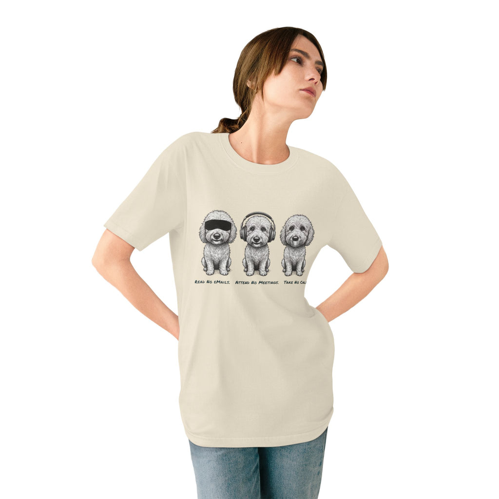 Organic 3 Dogs Graphic T-Shirt (Read No eMails. Attend No Meetings. Take No Calls.)