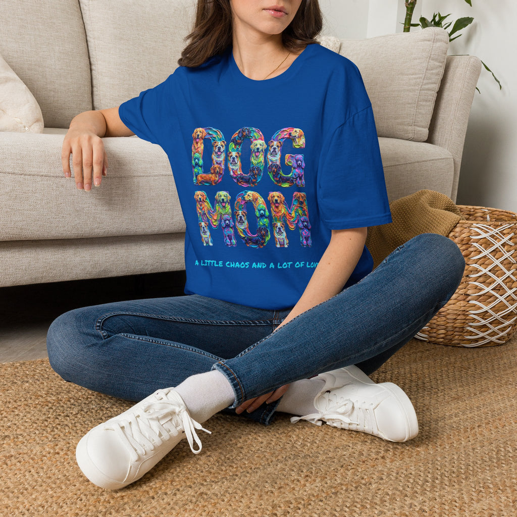 Dogs Mom Vibrant Soft T-Shirt (Dog Lover)