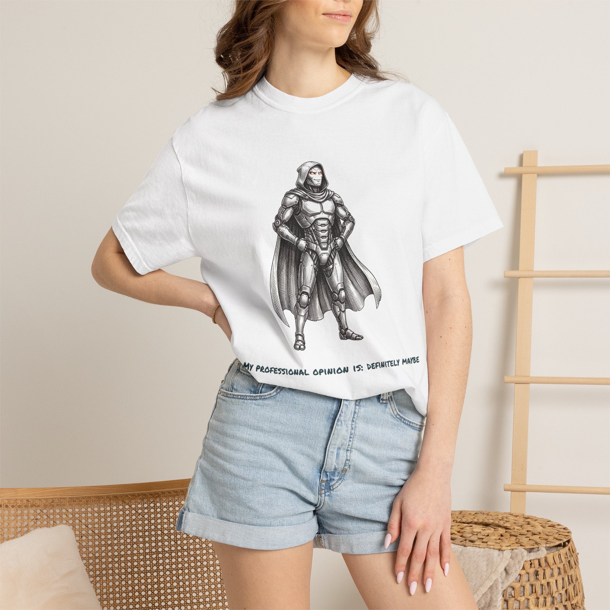 Robot Confident Graphic Tee — (Professional Opinion is Definite Maybe)