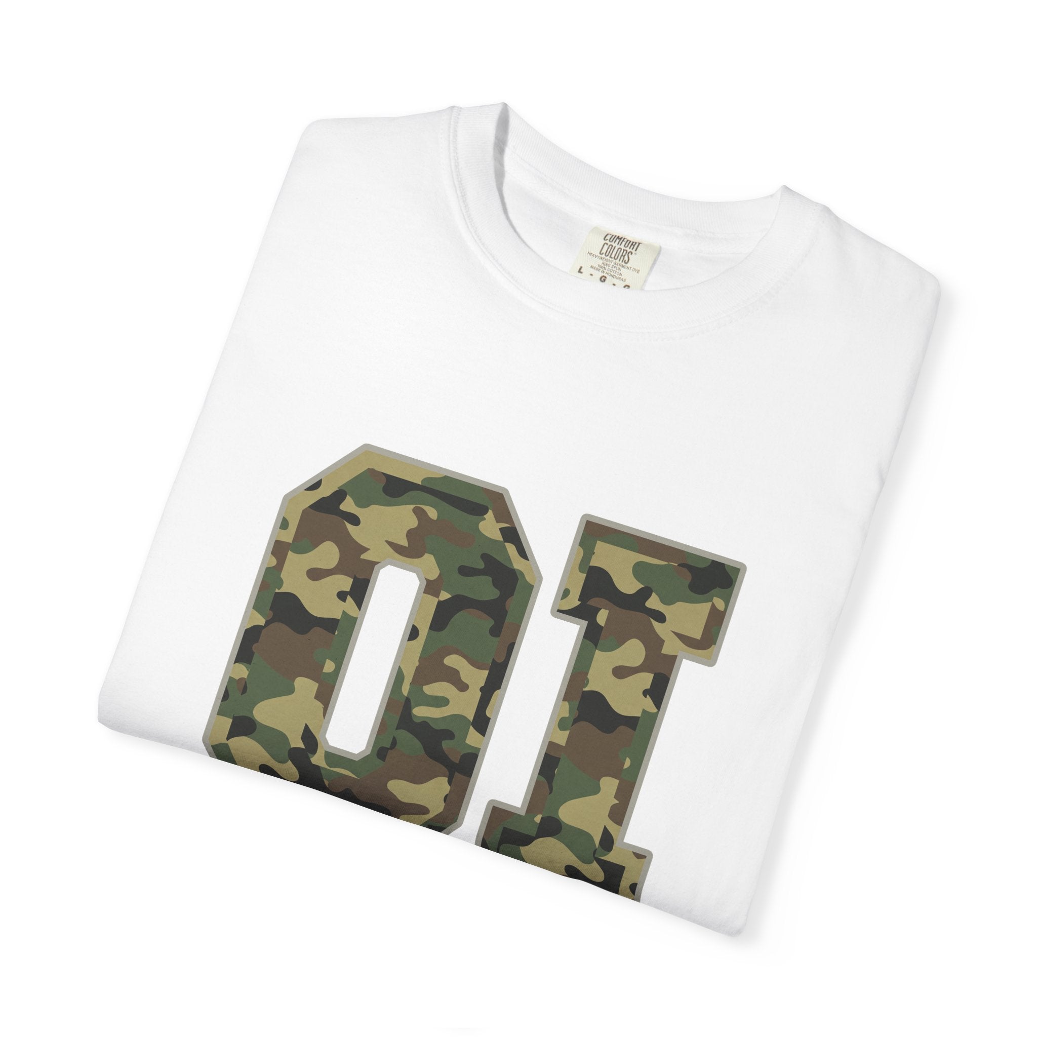 Camo 'OI' Graphic Tee — Military Camo Number Shirt (Organic Intelligence)