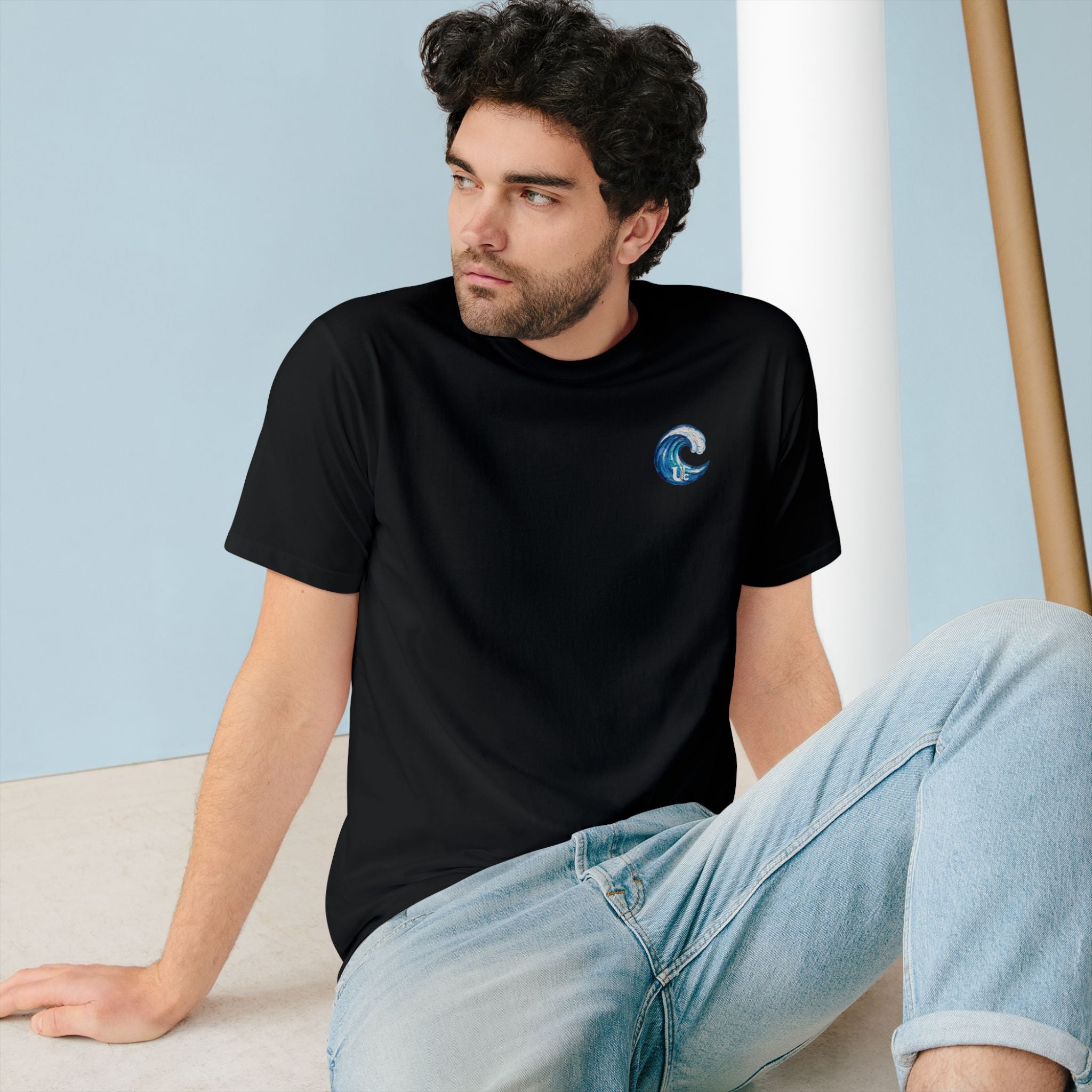 Organic Dog Surfing Graphic T-Shirt