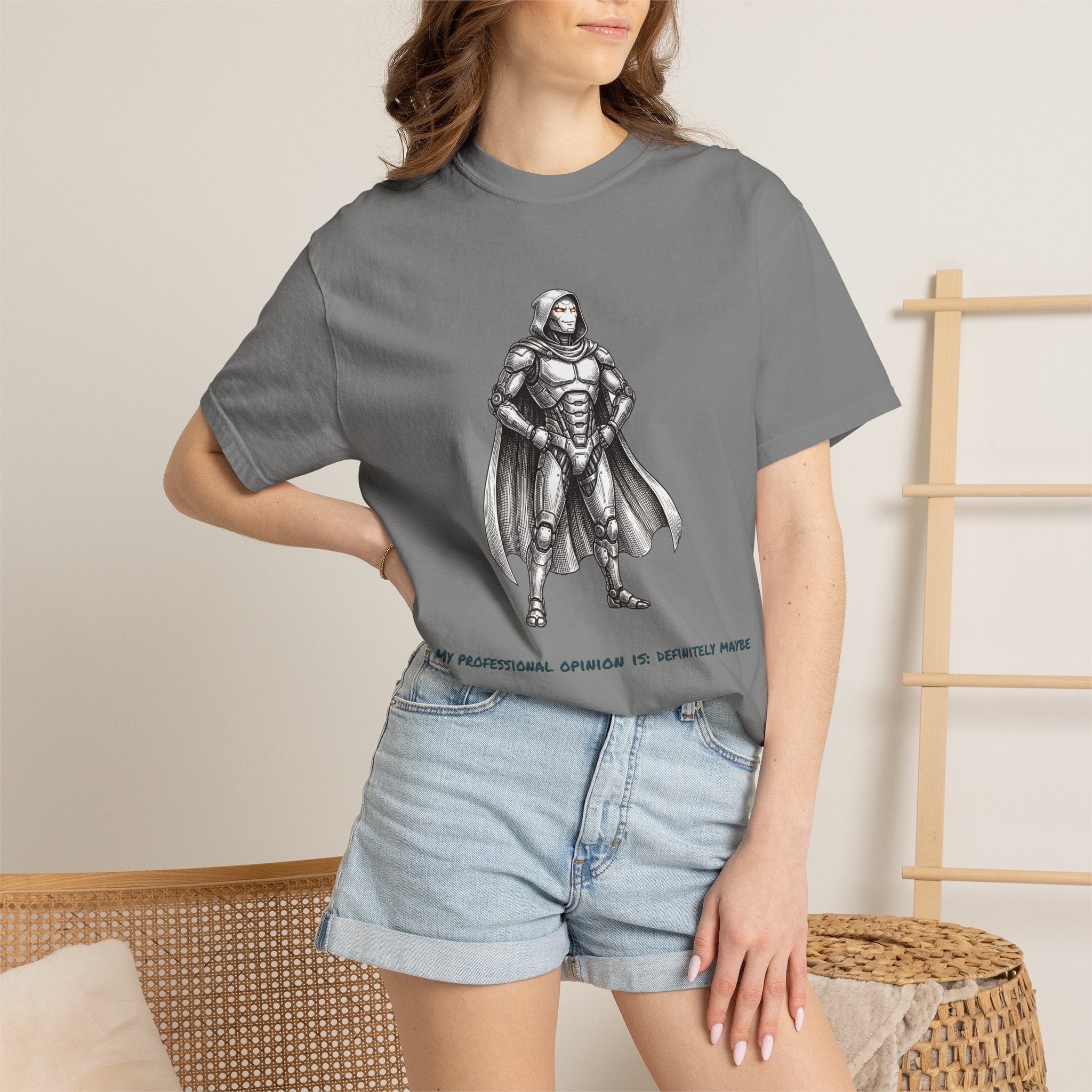 Robot Confident Graphic Tee — (Professional Opinion is Definite Maybe)
