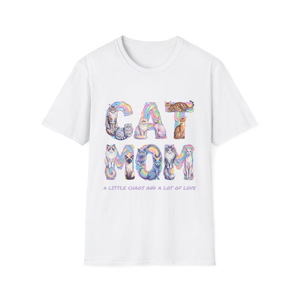 Cat Mom Pastel Soft T-Shirt (Cat Lover)