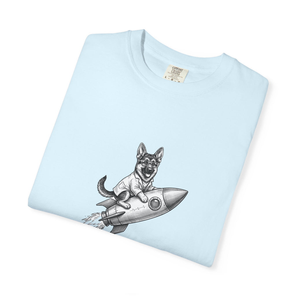 Dog on Rocket T-Shirt (Chill It’s Not Rocket Science Graphic Tee)