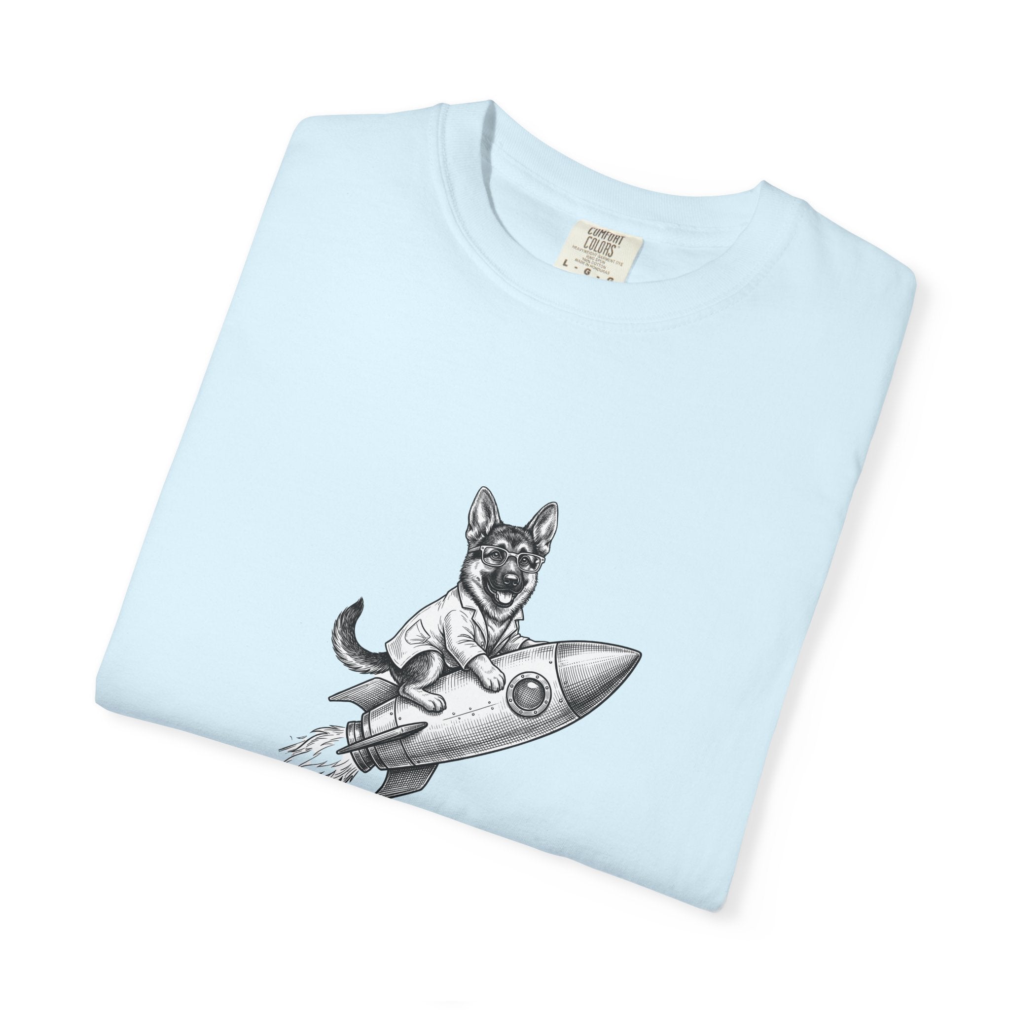 Dog on Rocket T-Shirt (Chill It’s Not Rocket Science Graphic Tee)