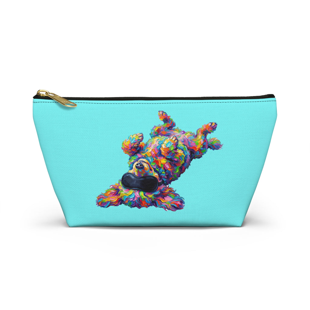 Vibrant Sleepy Dog Accessory Pouch/Makeup Bag