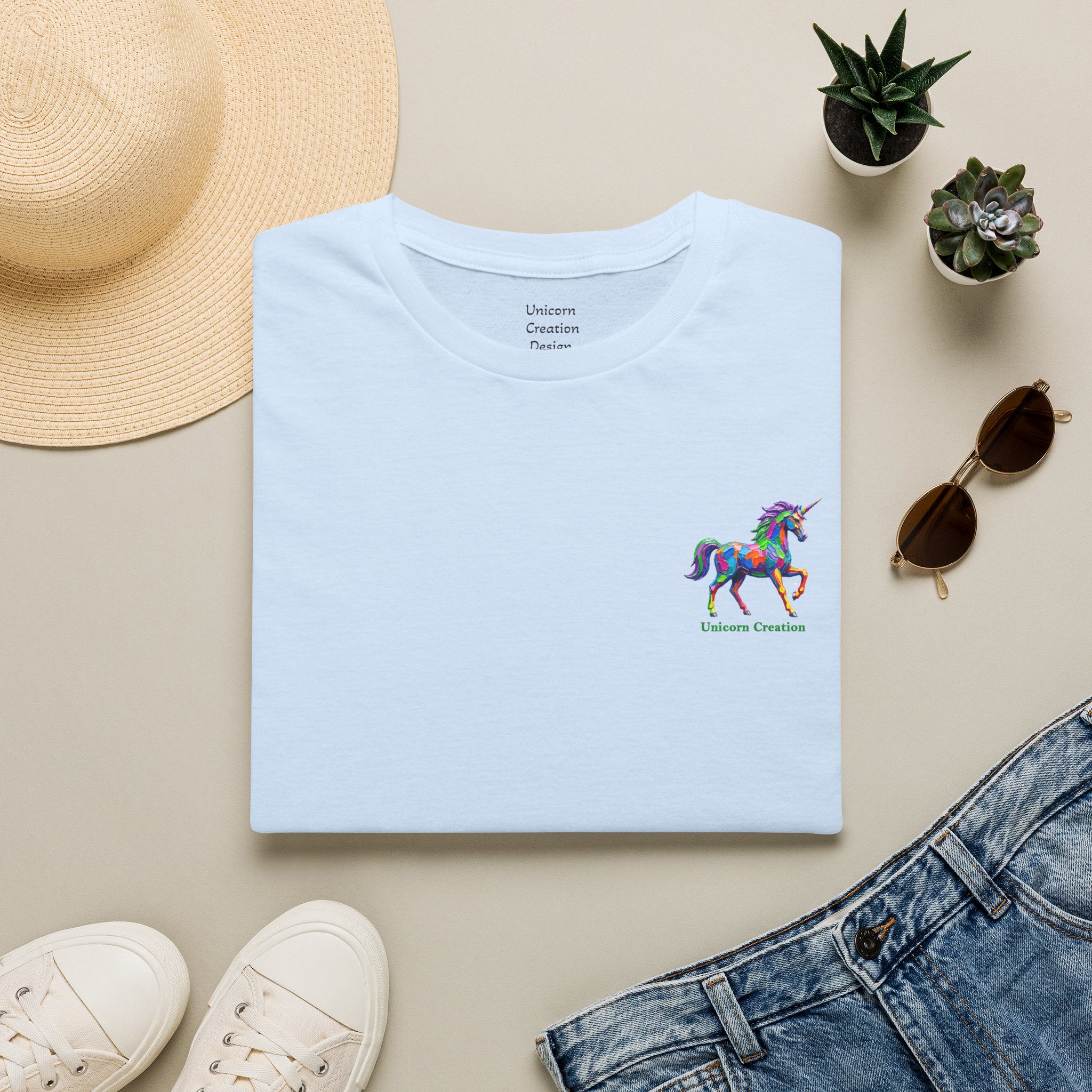 Rainbow Unicorn Logo Tee — Colorful Rainbow Unicorn Graphic T-Shirt