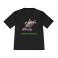 Mornings Are Evil Performance Shirt — Colorful Lazy Dog Graphic Tee