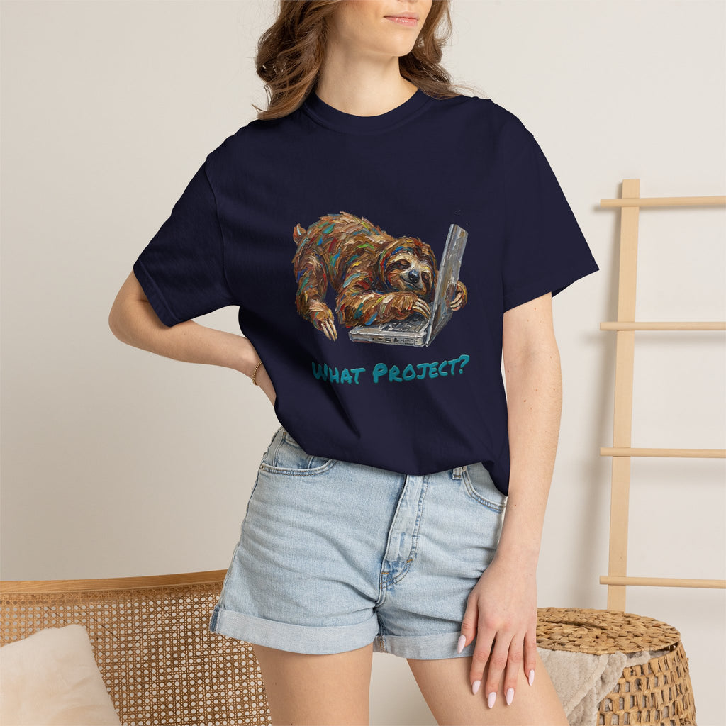Sloth with Laptop Graphic Tee (What Project?)