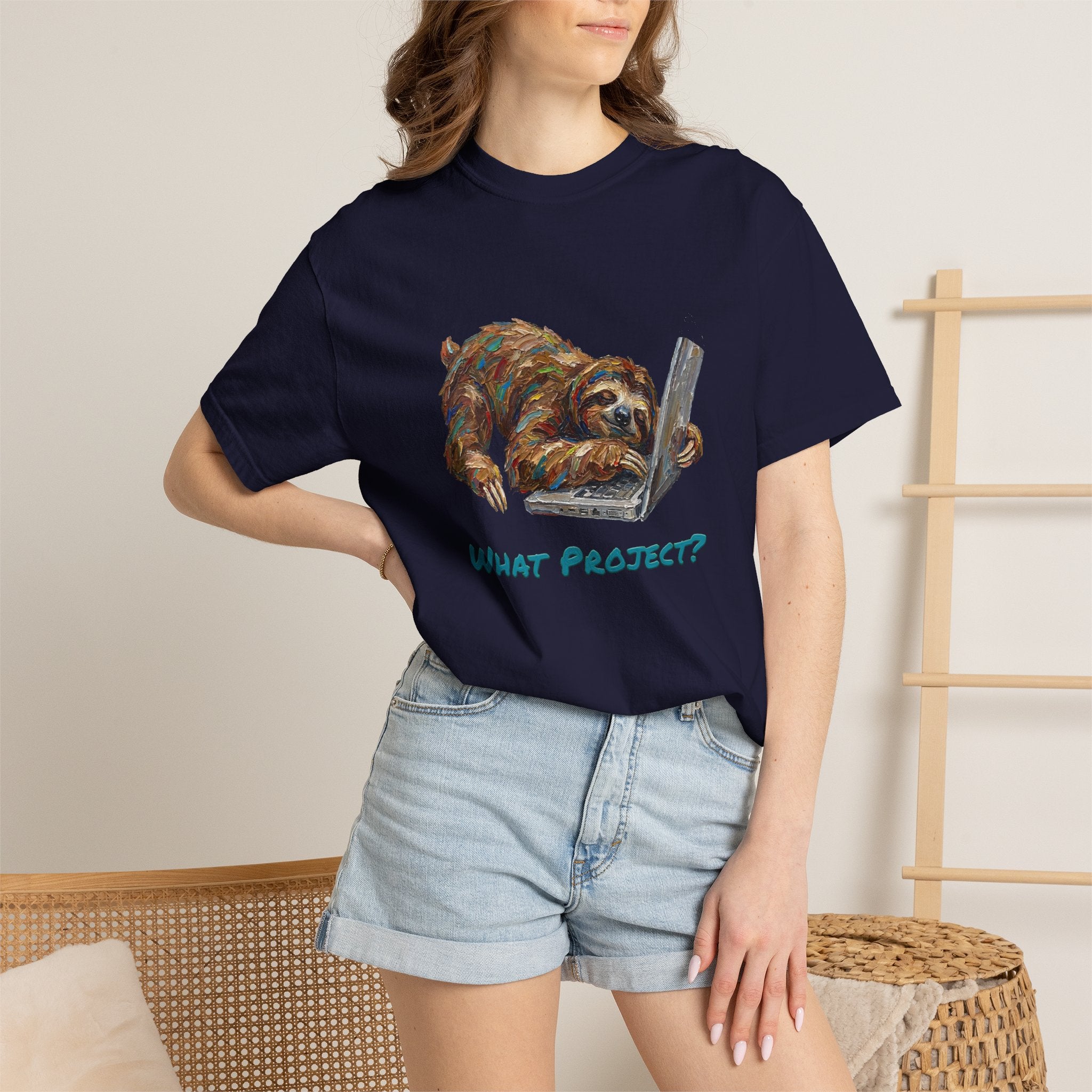 Sloth with Laptop Graphic Tee (What Project?)