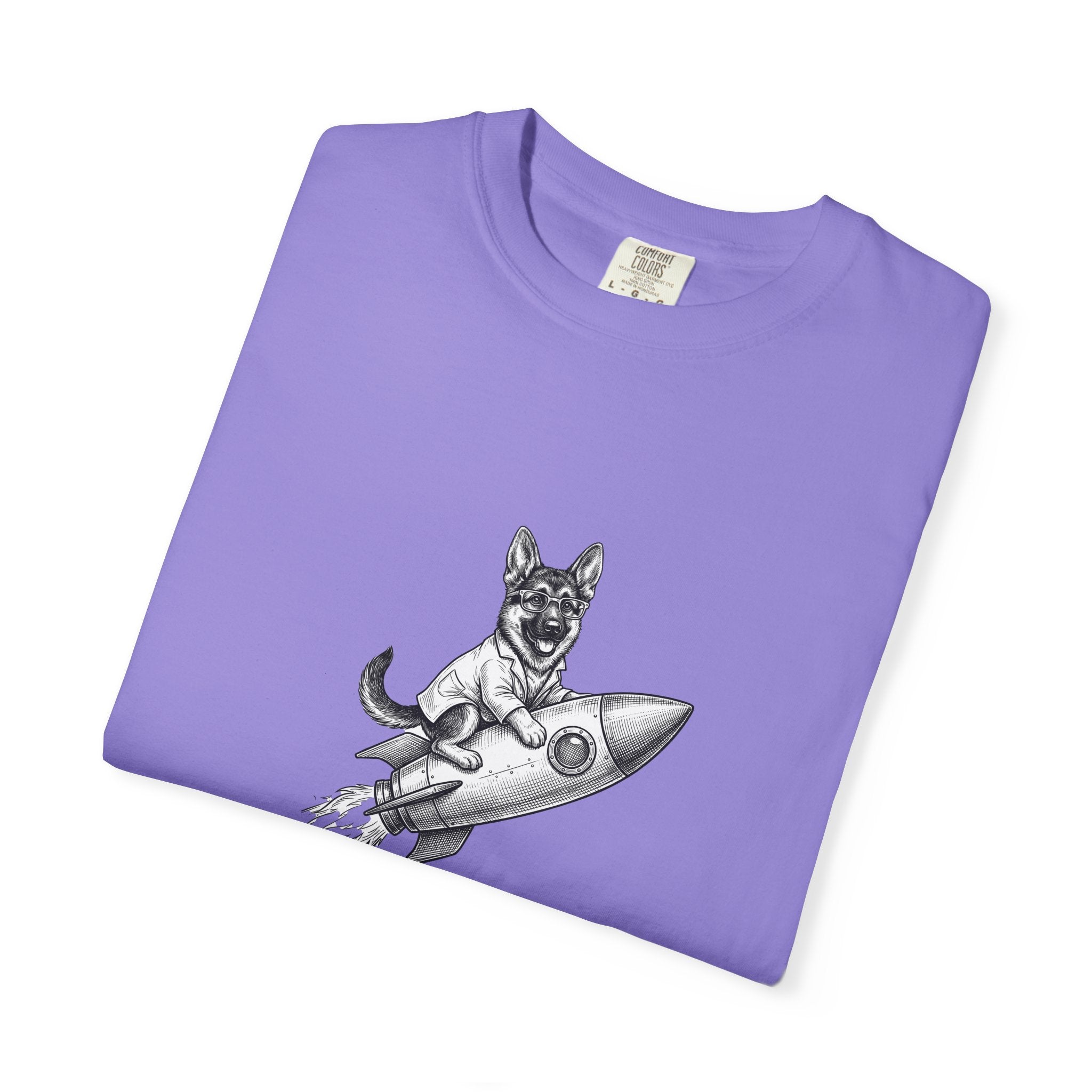 Dog on Rocket T-Shirt (Chill It’s Not Rocket Science Graphic Tee)