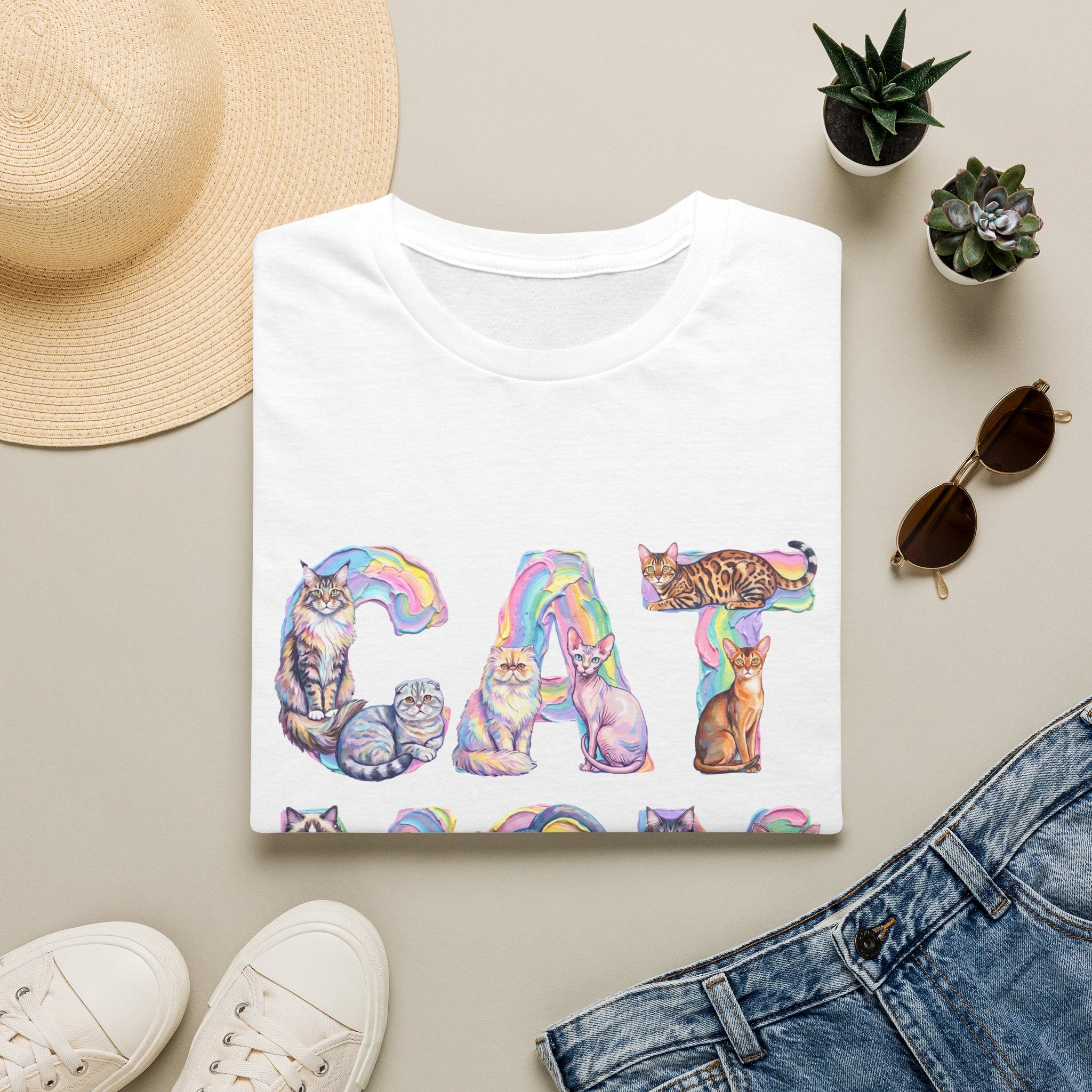 Cat Mom Pastel Soft T-Shirt (Cat Lover)