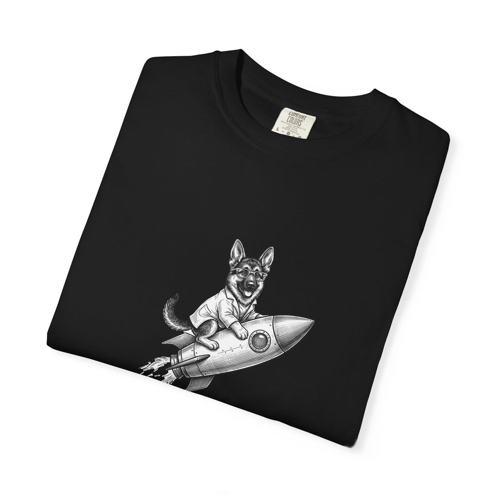 Dog on Rocket T-Shirt (Chill It’s Not Rocket Science Graphic Tee)