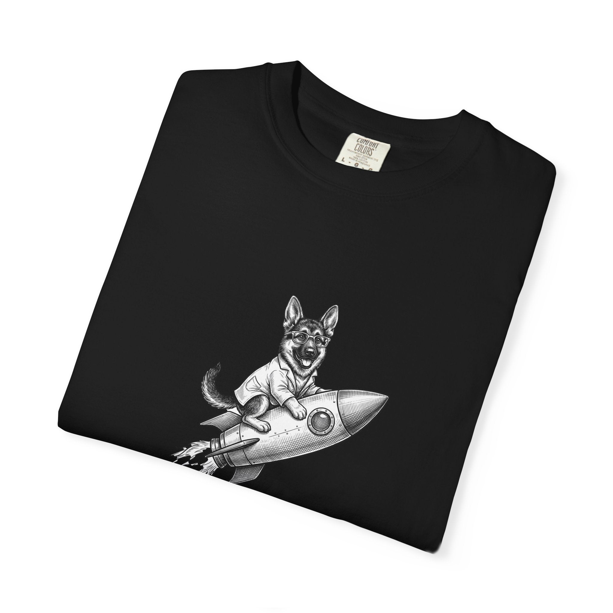 Dog on Rocket T-Shirt (Chill It’s Not Rocket Science Graphic Tee)