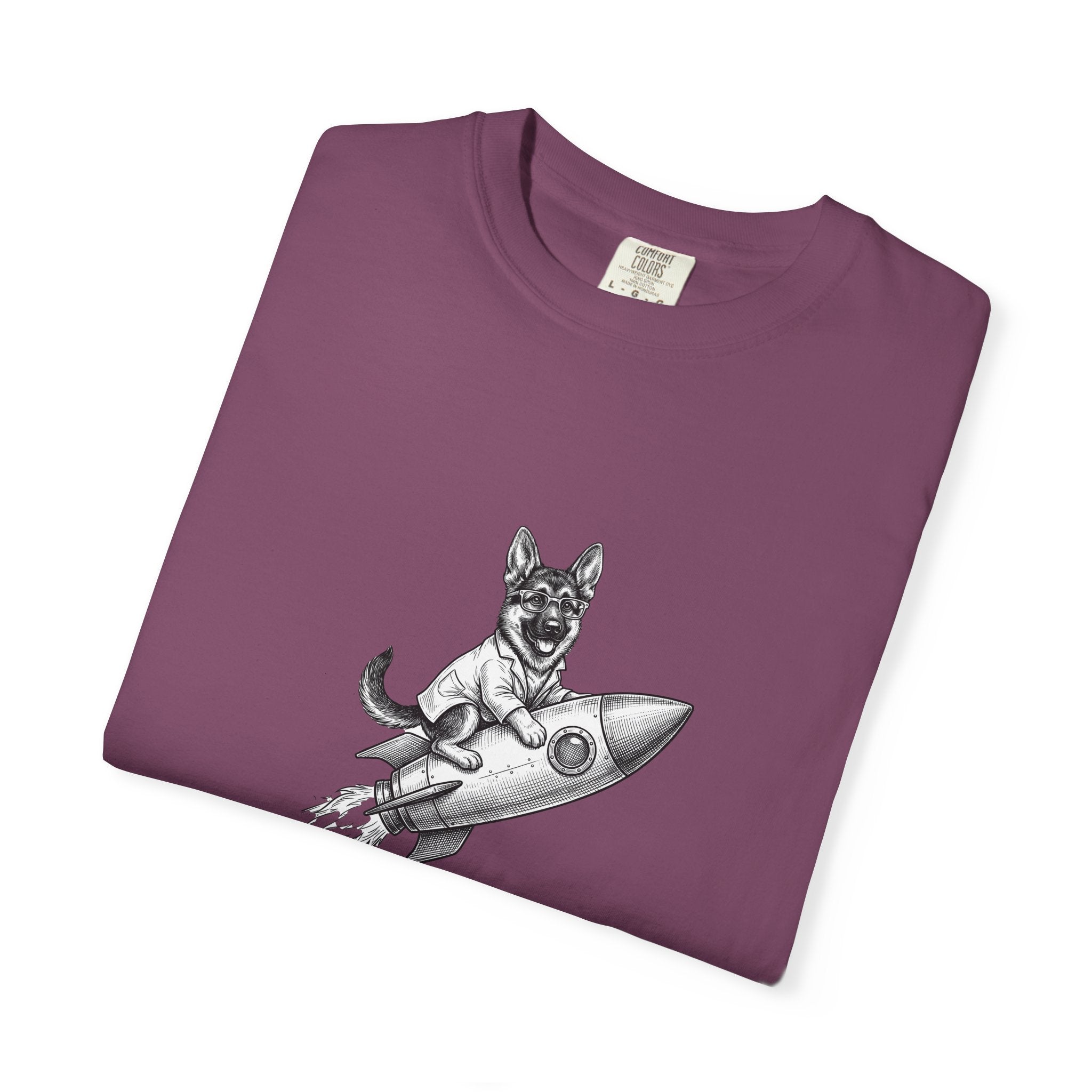 Dog on Rocket T-Shirt (Chill It’s Not Rocket Science Graphic Tee)