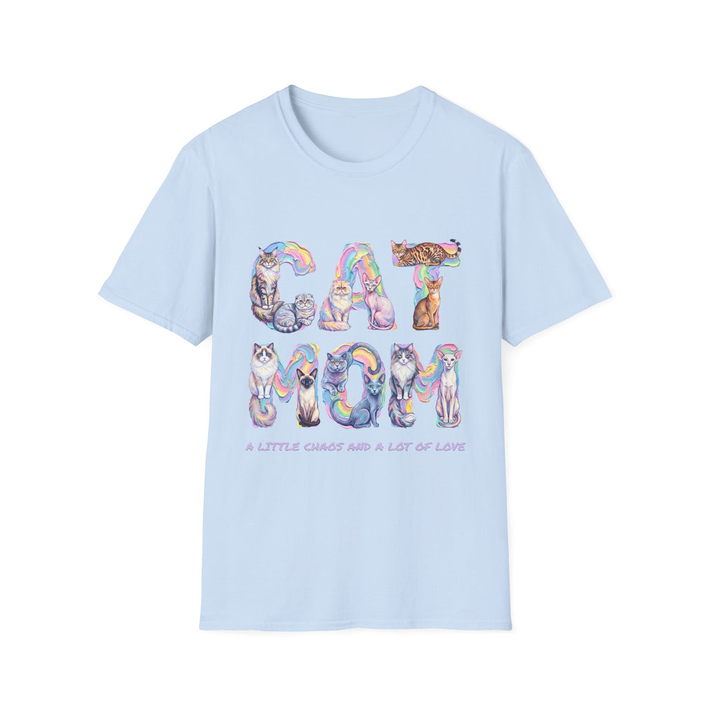 Cat Mom Pastel Soft T-Shirt (Cat Lover)