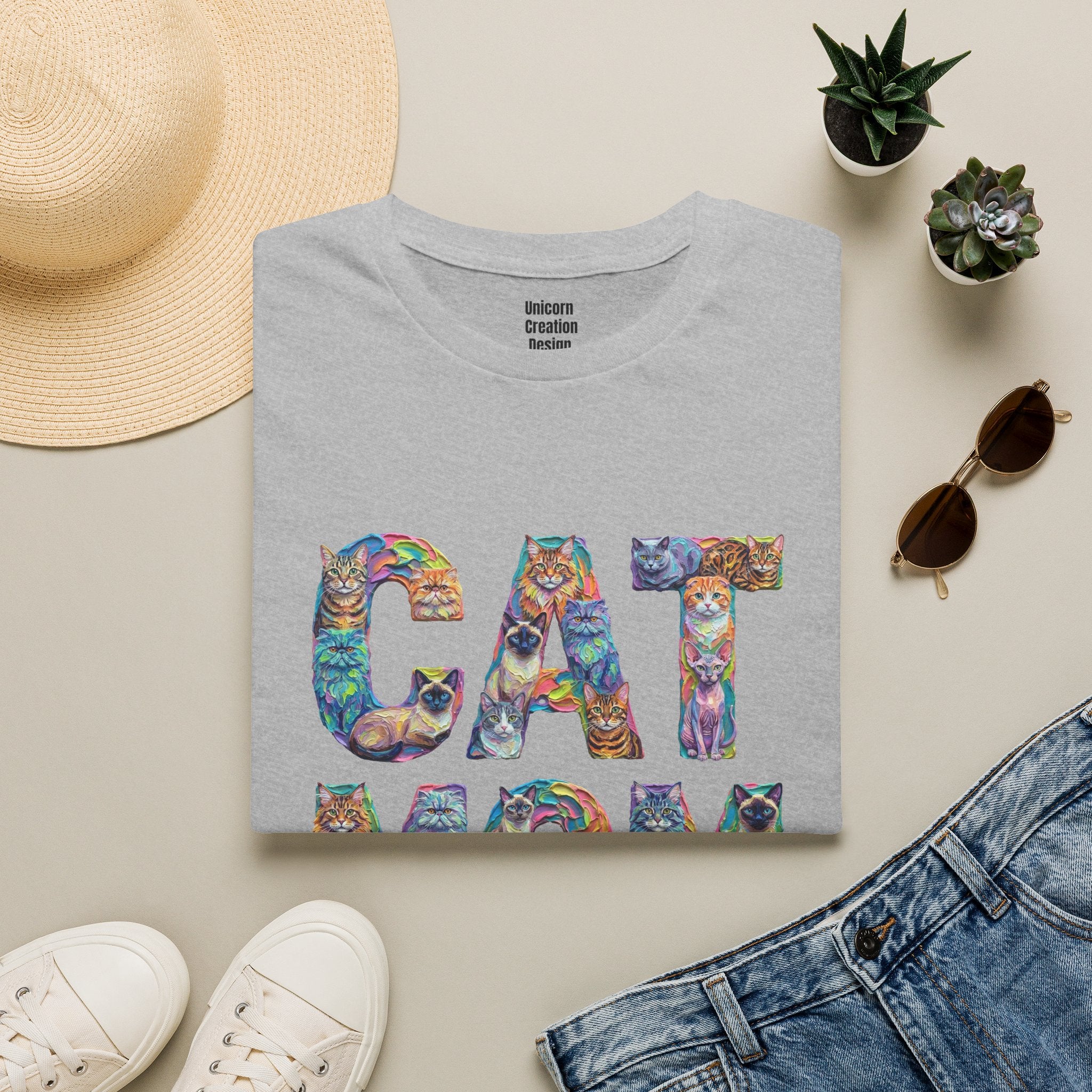 Cat Mom Vibrant Soft T-Shirt (Cat Lover)
