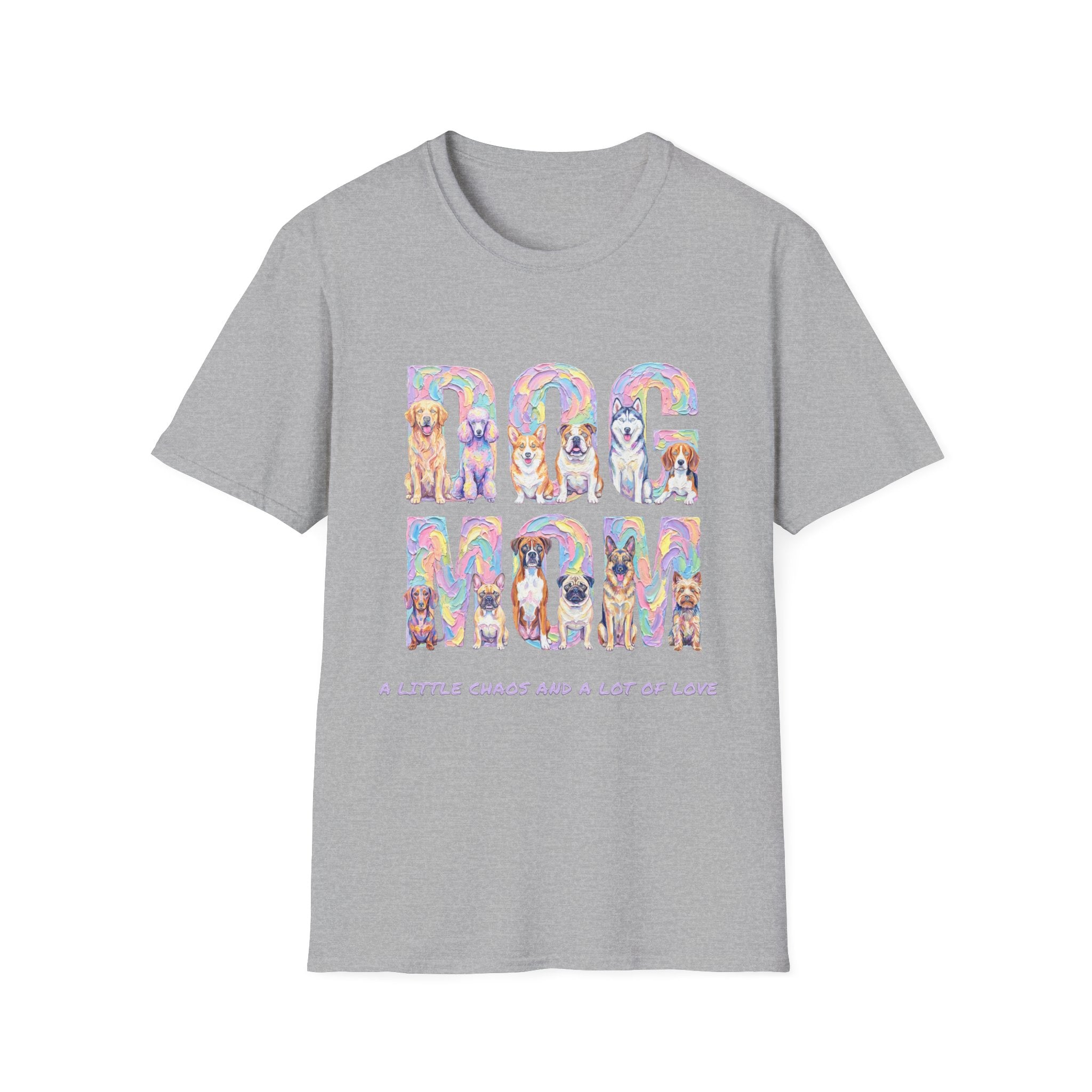Dog Mom Pastel Soft T-Shirt (Dog Lover)