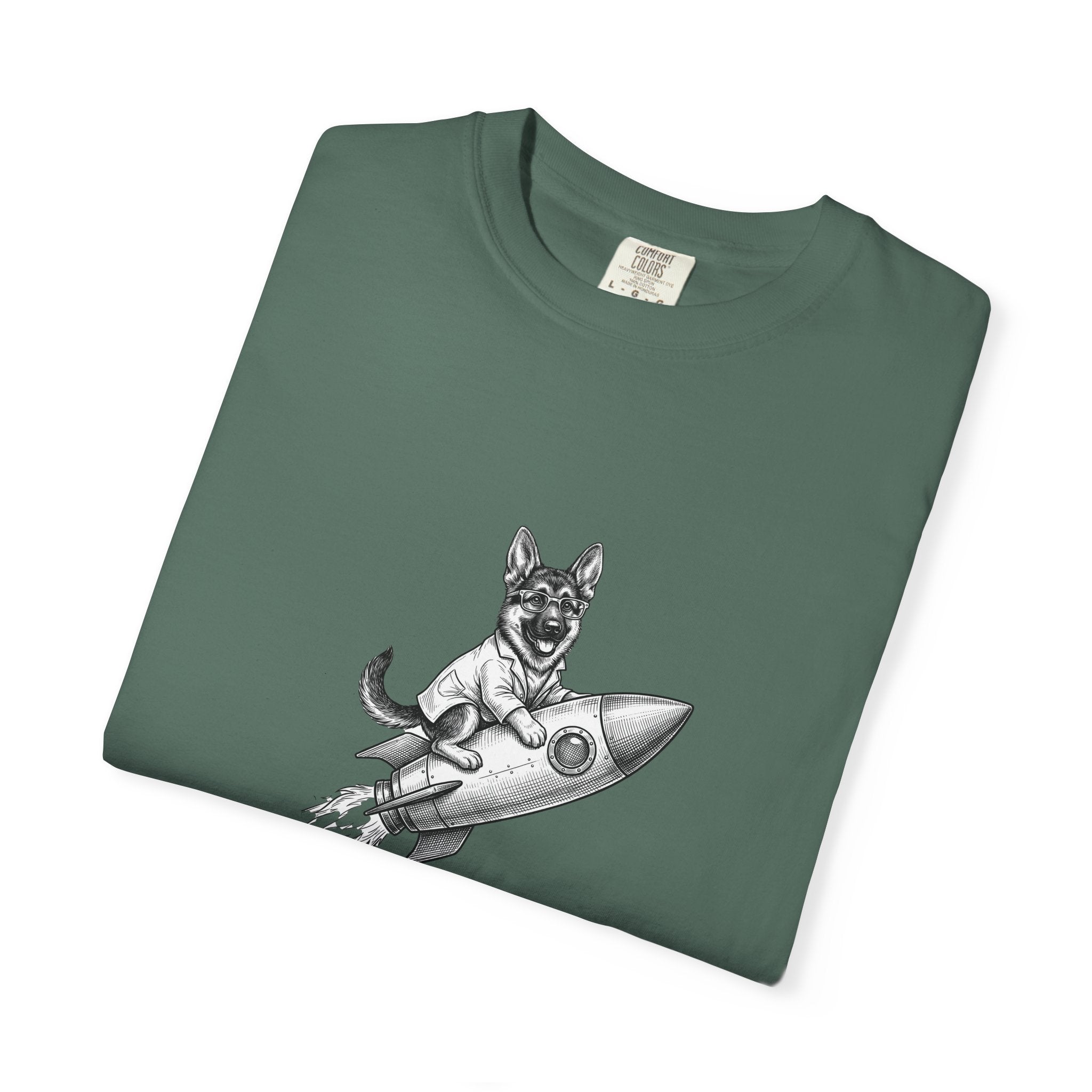Dog on Rocket T-Shirt (Chill It’s Not Rocket Science Graphic Tee)