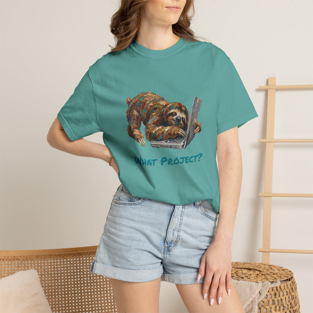 Sloth with Laptop Graphic Tee (What Project?)