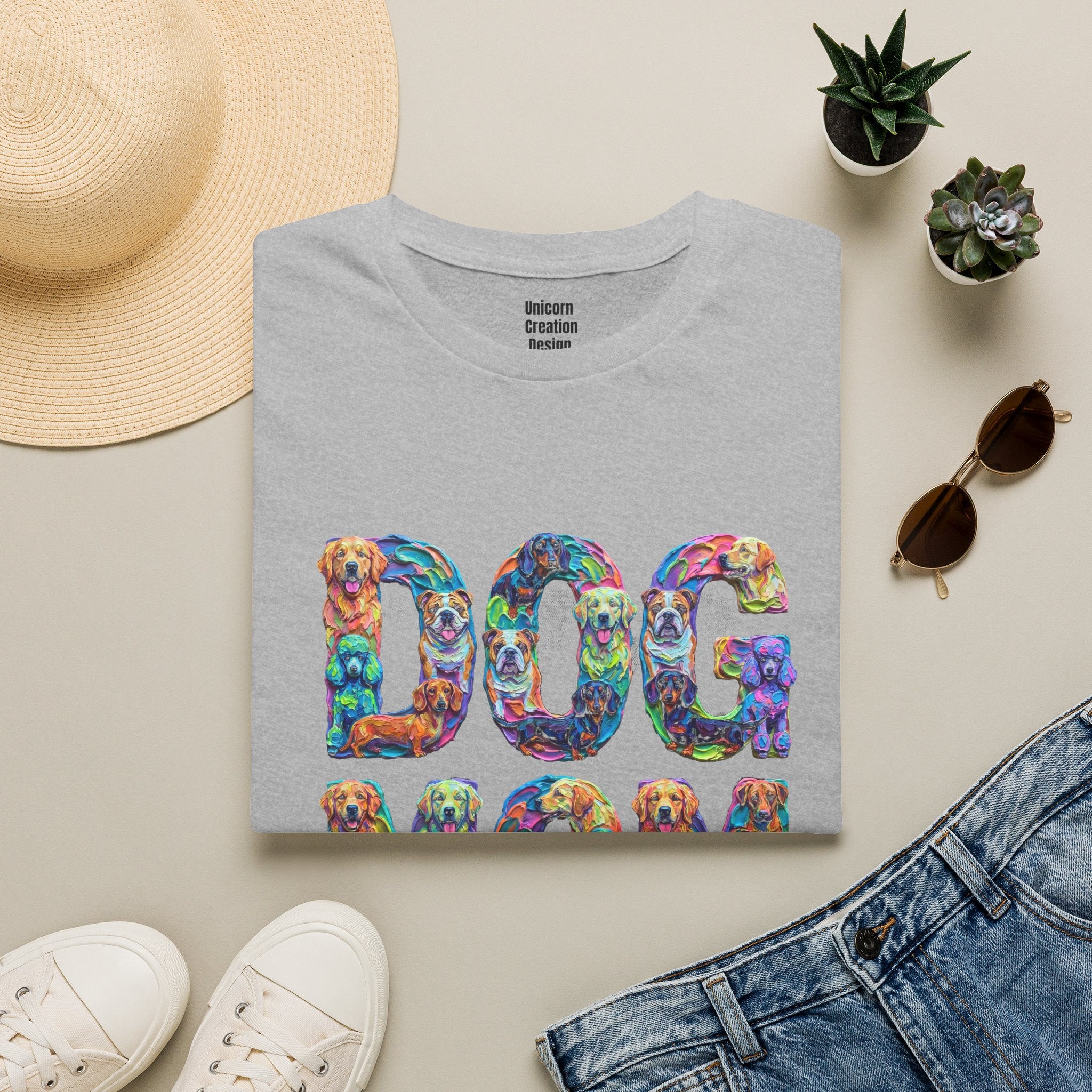 Dogs Mom Vibrant Soft T-Shirt (Dog Lover)
