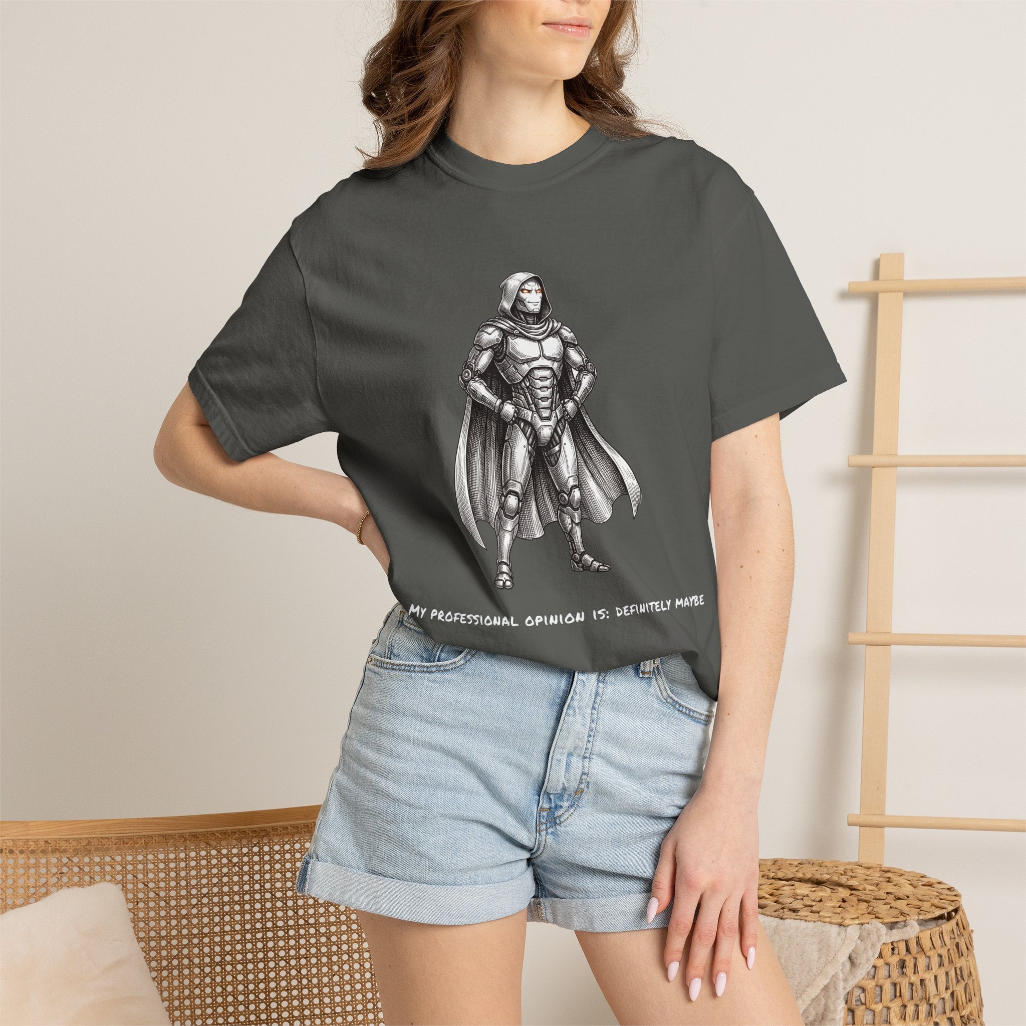 Robot Confident Graphic Tee — (Professional Opinion is Definite Maybe)