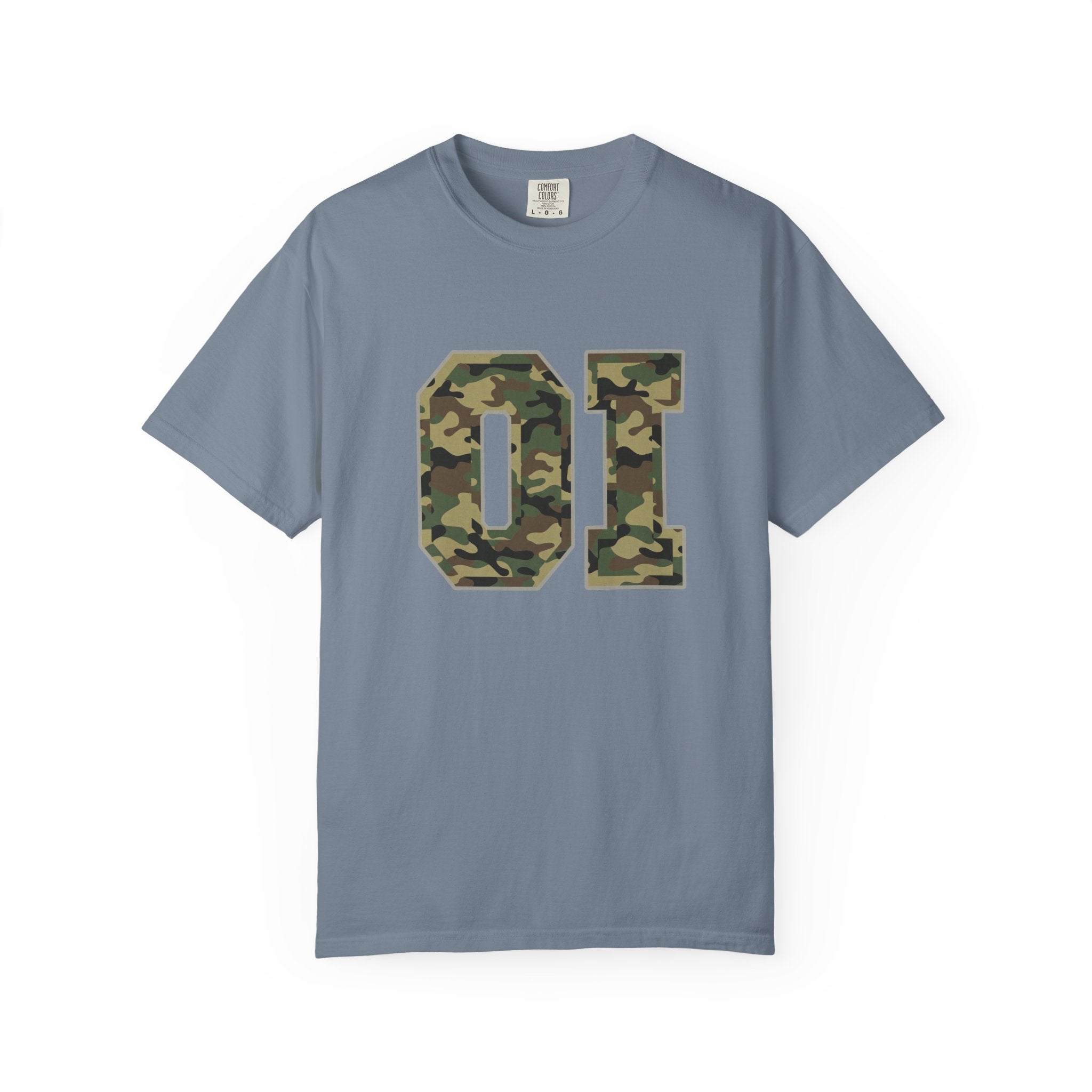 Camo 'OI' Graphic Tee — Military Camo Number Shirt (Organic Intelligence)