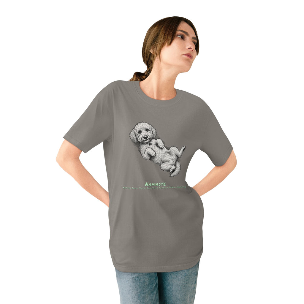 Organic Namaste Dog Graphic T-Shirt (Nothing Awful, Mostly Acceptable, Somehow Totally Exhausting)