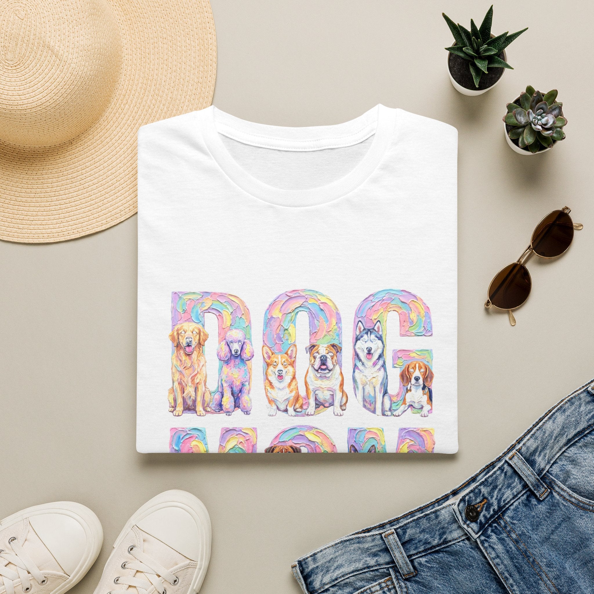 Dog Mom Pastel Soft T-Shirt (Dog Lover)