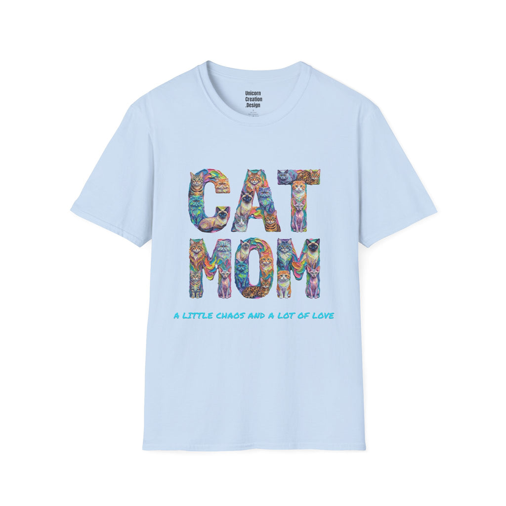 Cat Mom Vibrant Soft T-Shirt (Cat Lover)