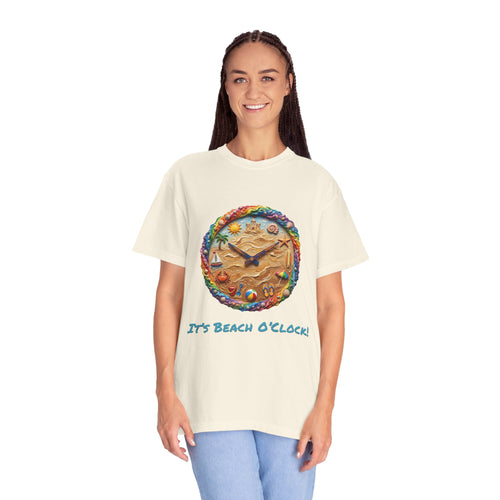 Beach Clock T-Shirt — Dreamy Coastal Art Tee