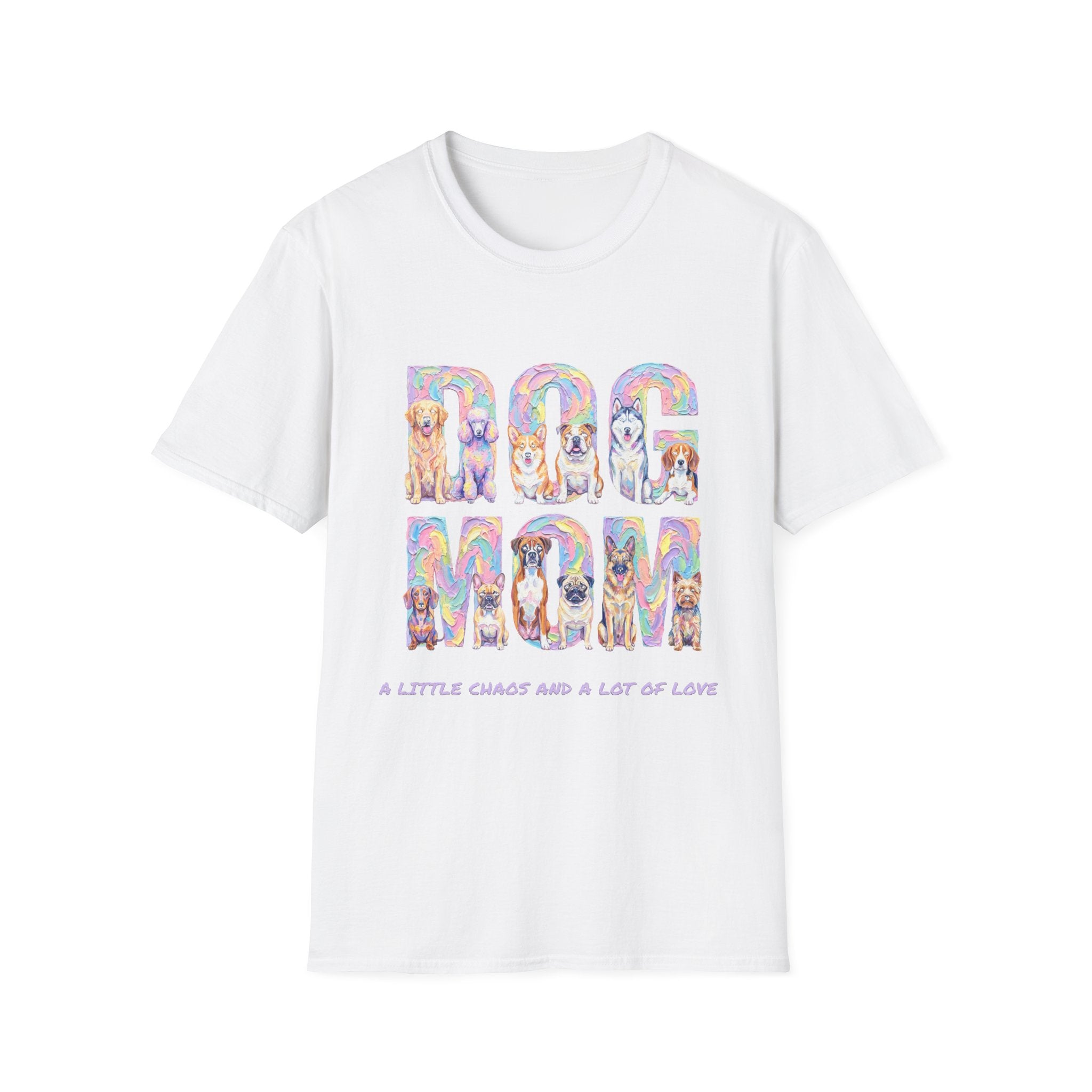 Dog Mom Pastel Soft T-Shirt (Dog Lover)