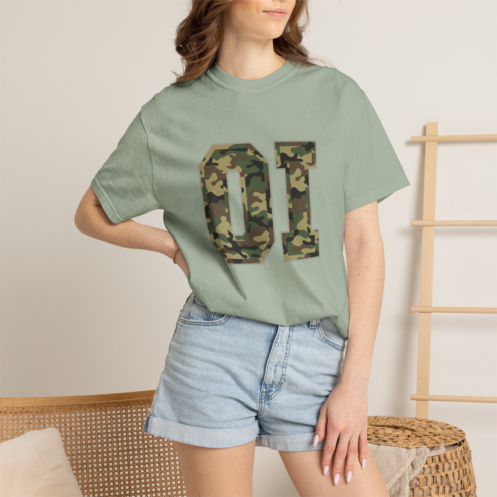 Camo 'OI' Graphic Tee — Military Camo Number Shirt (Organic Intelligence)