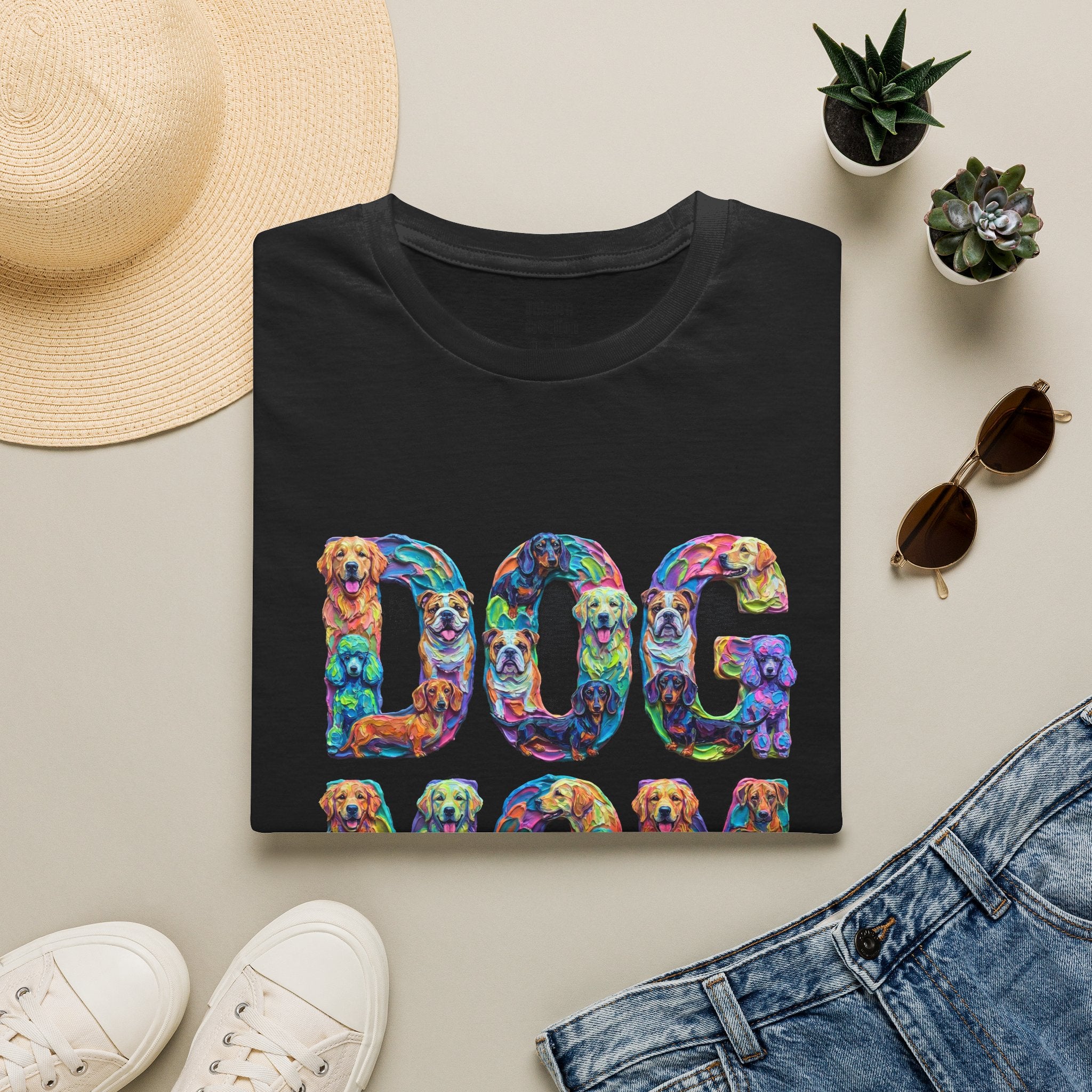 Dogs Mom Vibrant Soft T-Shirt (Dog Lover)