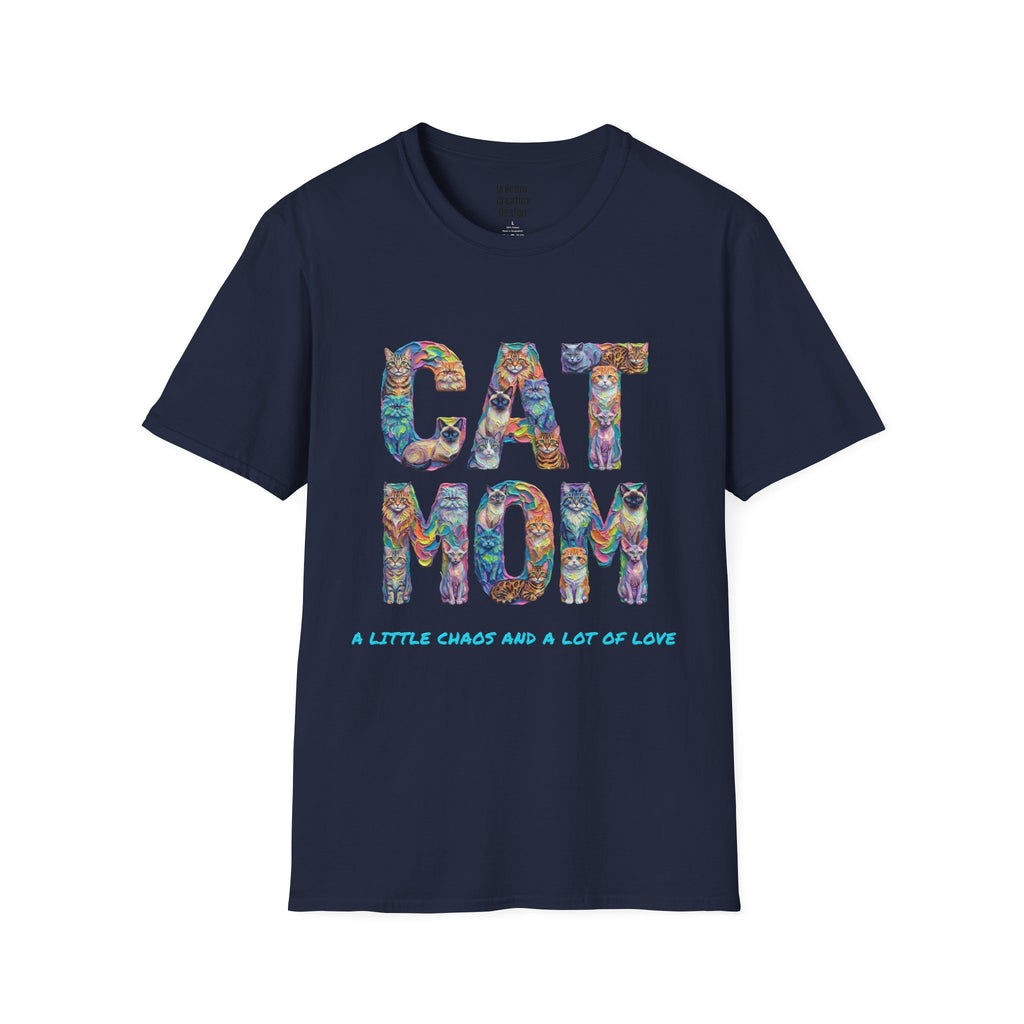 Cat Mom Vibrant Soft T-Shirt (Cat Lover)